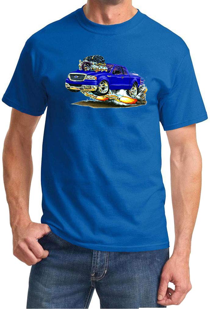 Ford F-150 Cartoon Muscle Car T-Shirt for Truck Enthusiasts & Car Shows