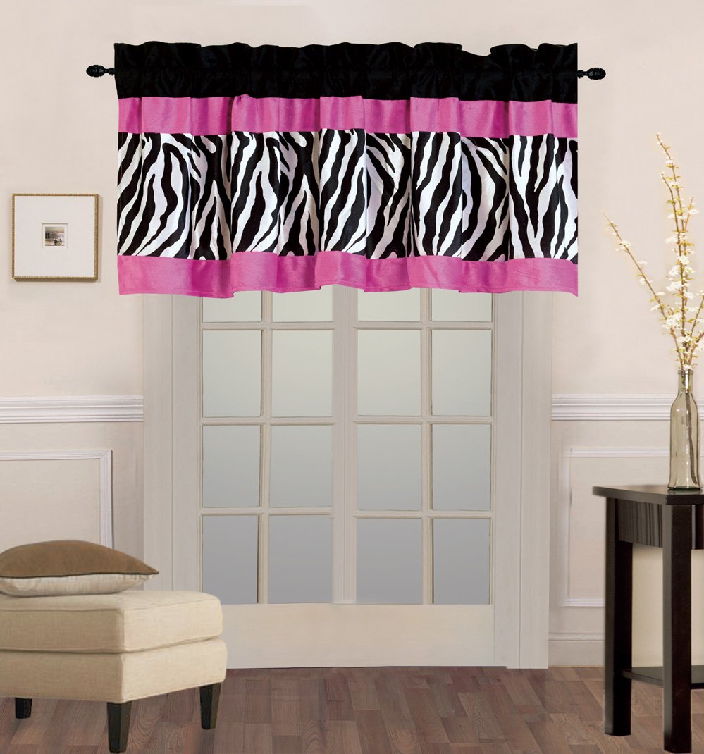 7-Piece Oversize Hot Pink Black White Zebra Leopard Print Micro Fur Comforter Set - King Size Bedding 104