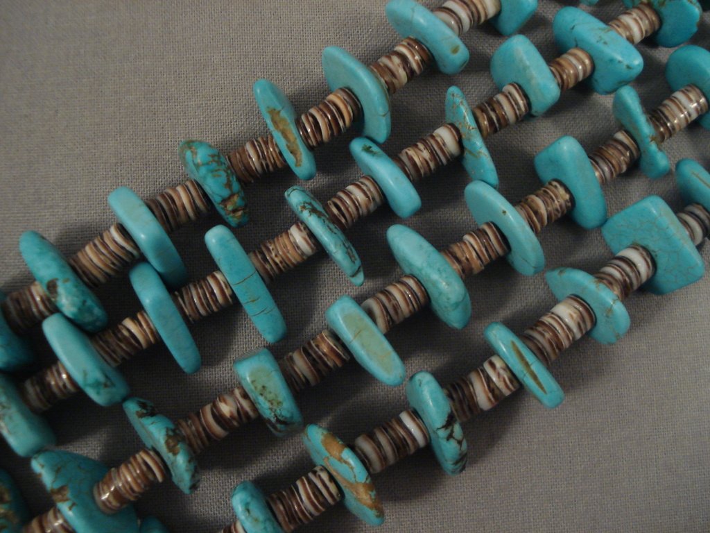 Vintage Navajo Native American Turquoise Necklace - 152g Handmade Blue Hiehsi Stone Jewelry for Women, Perfect for Boho Fashion & Cultural Events
