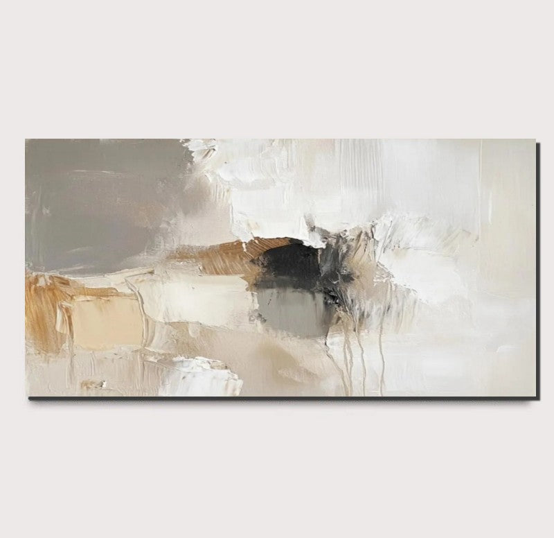 Hand Painted Modern Abstract Wall Art - Large Acrylic Canvas Painting for Dining Room Decor | Contemporary Home Artwork for Living Room & Office