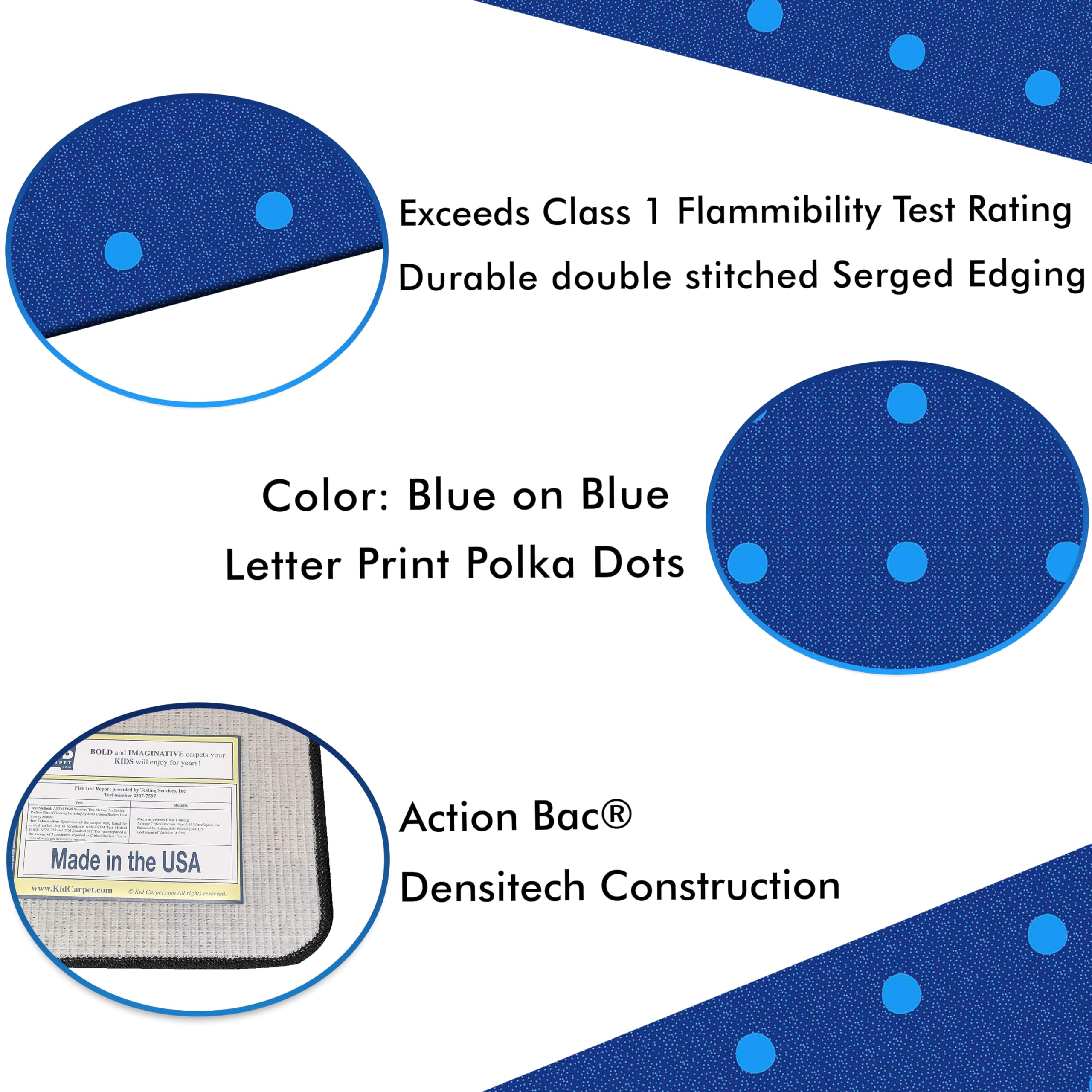 Blue On The Spot Seating Classroom Rug 6' x 8'6