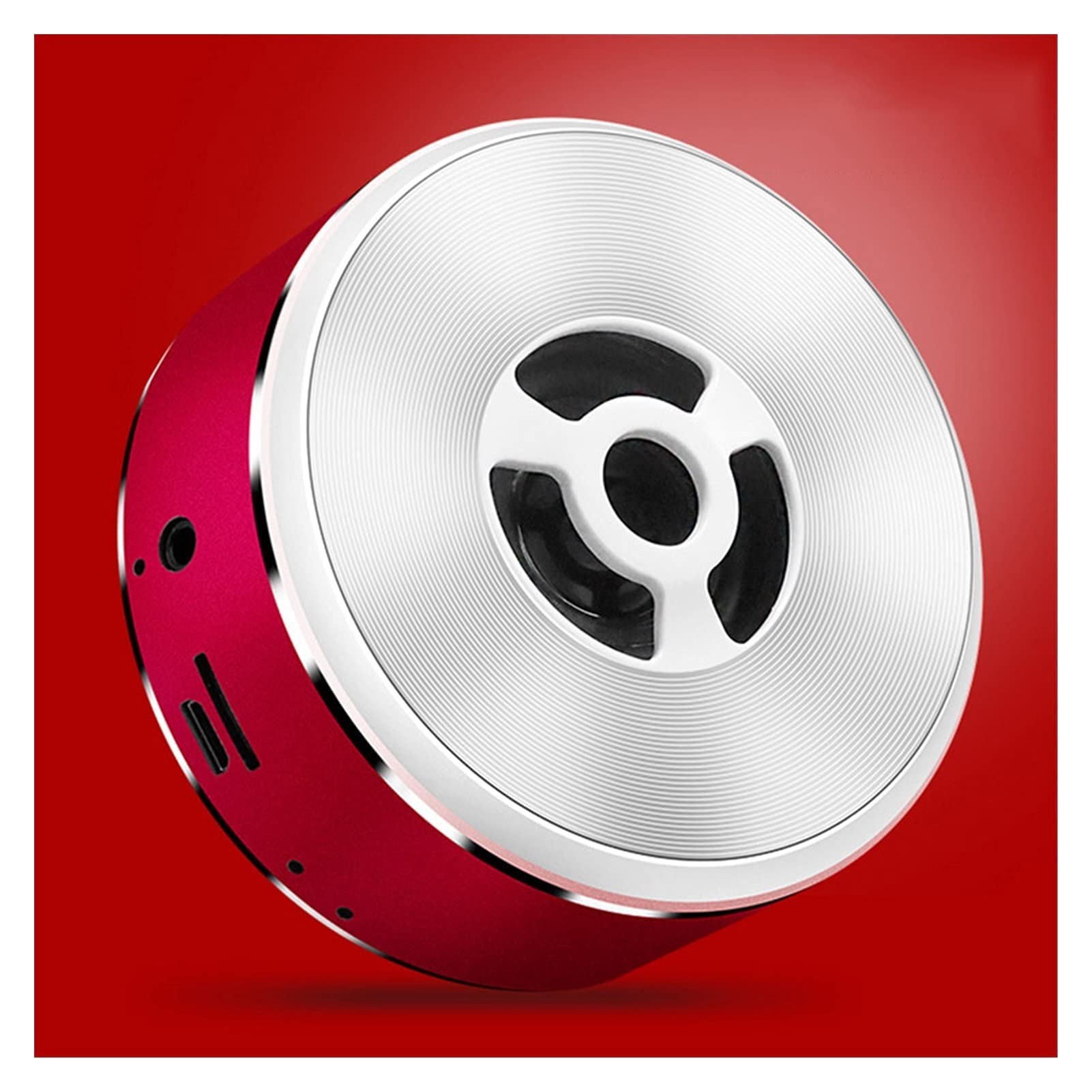Portable Bluetooth Speaker with Subwoofer - Mini Wireless Speaker, USB/TF Card Support, Aluminum Alloy, Stereo Sound - Perfect for Outdoor, Travel, Home & Party Use (Red)
