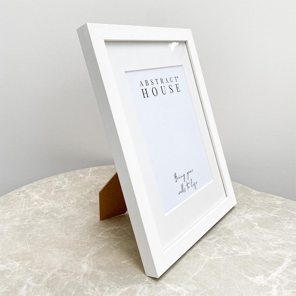 Freestanding White Wooden Picture Frame 21x30cm (8.3x11.8 Inches) - Perfect for Home Decor, Office Display & Photo Gifts