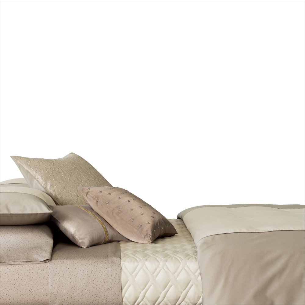 Calvin Klein Home Champagne Eden Euro Sham Pillowcase - Luxury 100% Cotton Bedding for Modern Bedrooms | Perfect for Master Suites, Guest Rooms & Hotel Decor