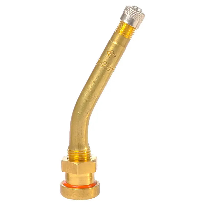 27° Bend Brass Clamp for Truck Valve - 9.7mm Valve Hole - Heavy Duty Brass Fitting for Air Brake Systems & Commercial Vehicles (Pack of 1)