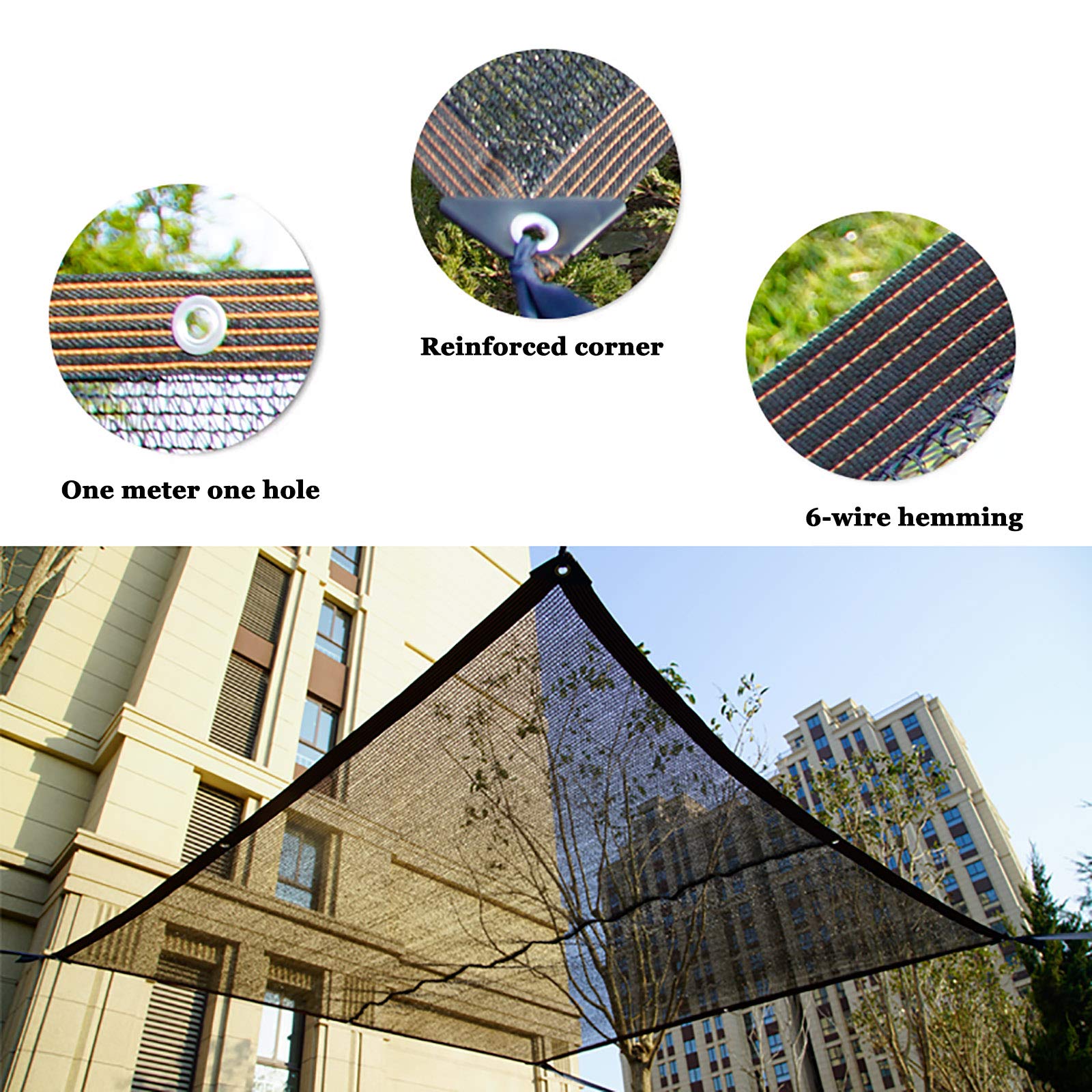 Premium 50%-60% UV Block Shade Cloth - Sun Mesh Sunblock Fabric for Plants, Greenhouse Cover & Outdoor Garden Protection | Ideal for Plant Shading, Patio Privacy & Sun-Sensitive Areas