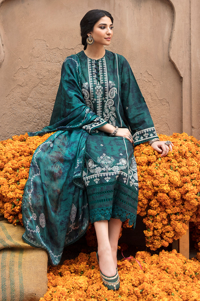 BISTRO BARN 3-Piece Ethnic Outfit Set for Women - Embroidered Kurta, Palazzo Pants & Dupatta - Perfect for Festivals, Weddings & Special Occasions