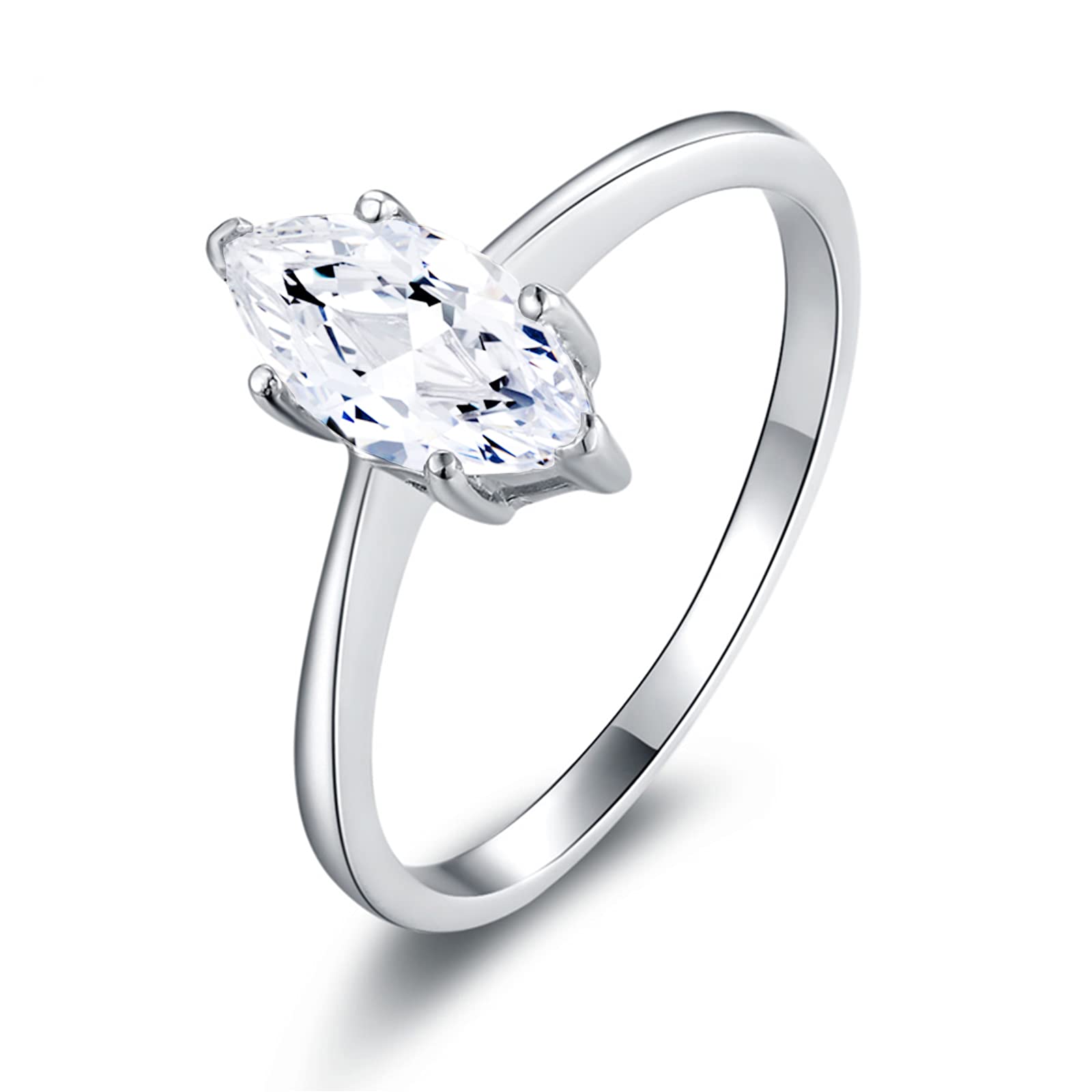 10K/14K/18K Solid Gold Marquise Moissanite Engagement Ring for Women - Personalized Wedding, Anniversary & Birthday Gift - Perfect for Proposals, Vow Renewals & Special Occasions