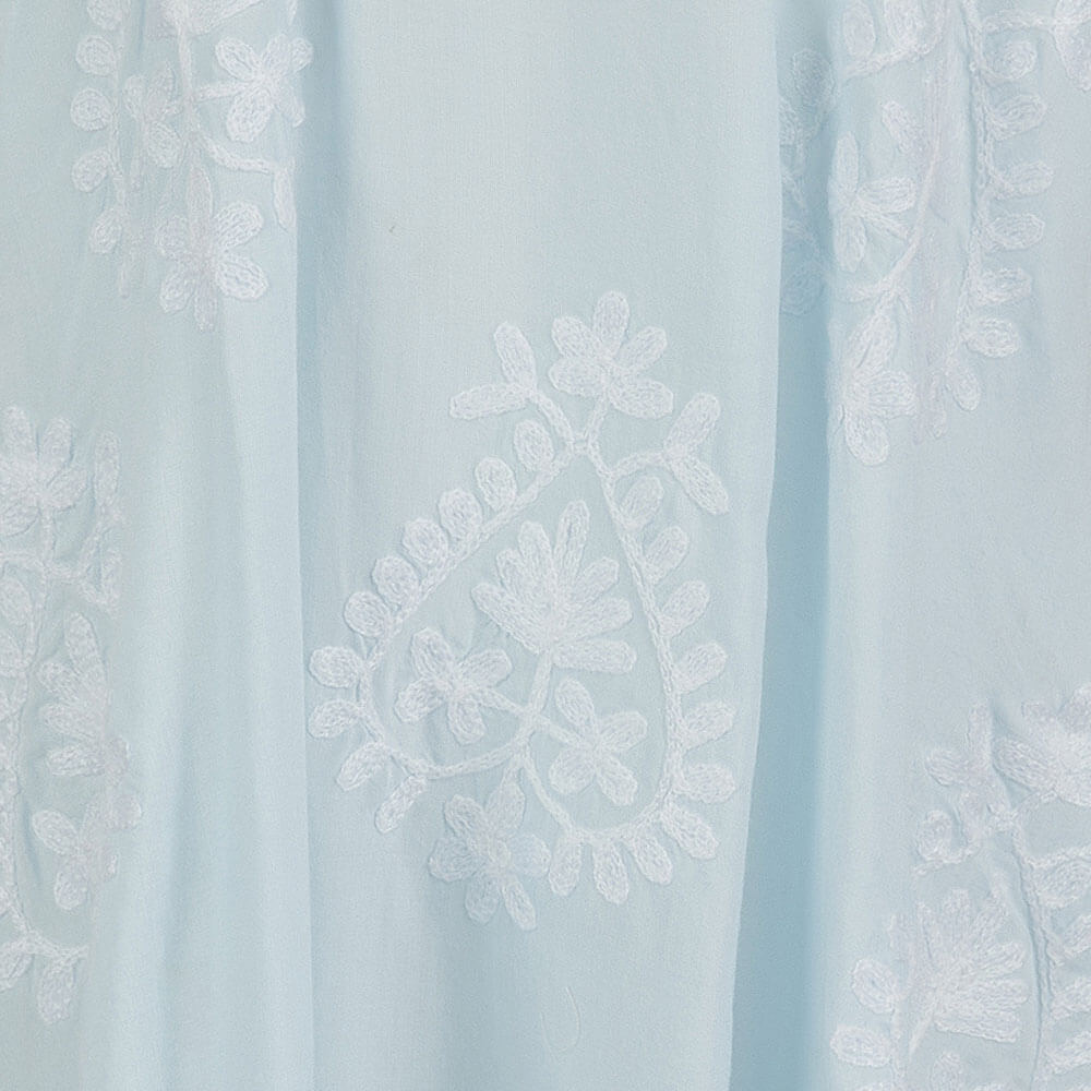 Pranella Remi Dress Cover Up - Sky Blue & White Beachwear - Perfect for Poolside, Vacation, and Summer Outfits