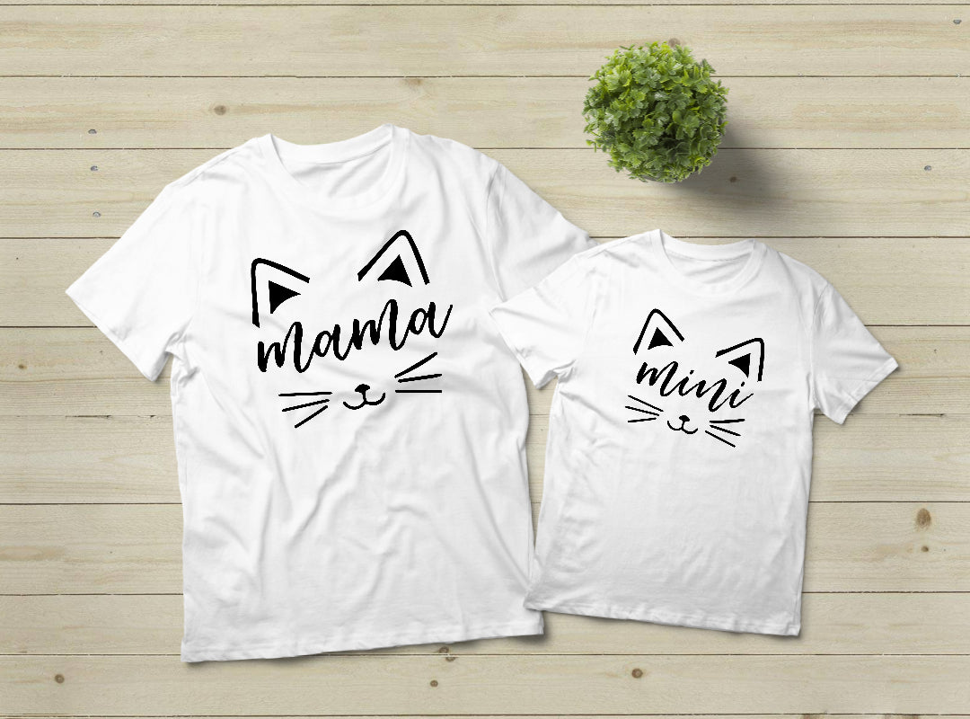 Mom and Baby Matching Cat Outfits - Cute Mama & Mini Coordinating Sets for Family Photos, Holidays & Special Occasions