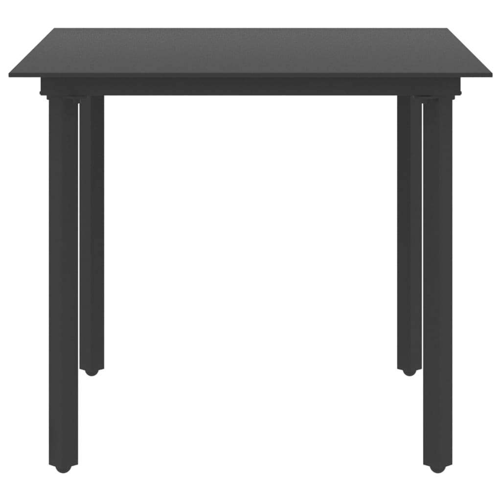 Outdoor Dining Furniture Set - Steel & Glass Bistro Table, Coffee Table, Console Table for Patio, Garden, Lawn, Backyard | Perfect for Al Fresco Dining, Tea Time & Outdoor Entertaining