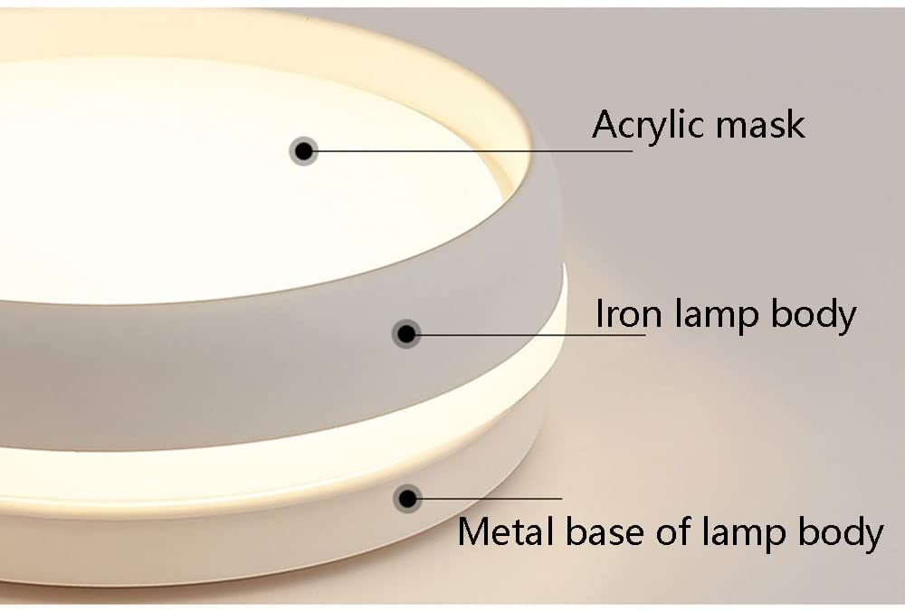 Modern LED Flush Mount Ceiling Light Fixture - Pink Side-Emitting Flush Lighting for Entryway, Balcony, Corridor, Restaurant & Bedroom - Warm White Light for Home & Commercial Spaces