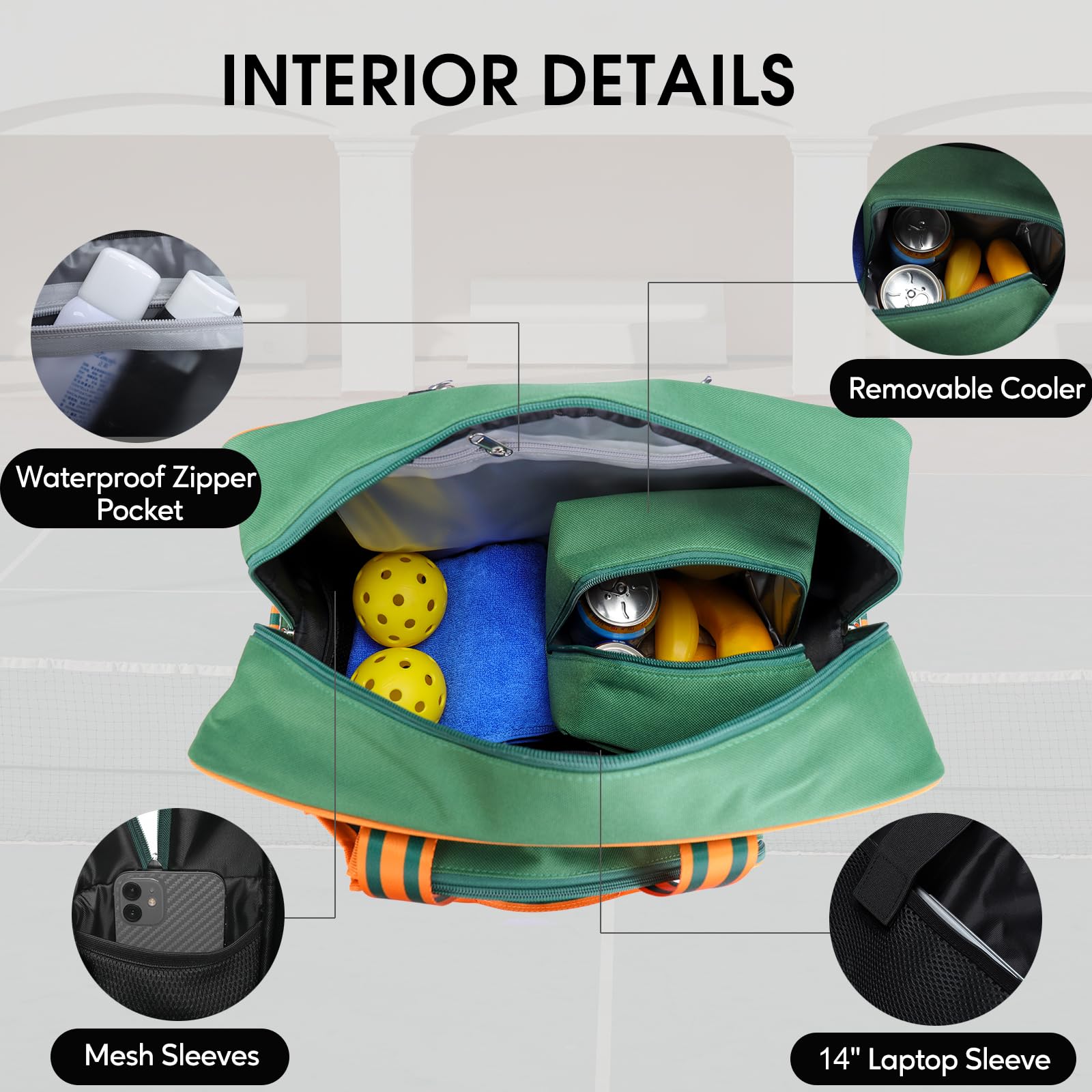 **Premium Pickleball Bags for Women & Men – Insulated Cooler, Fence Hooks & Shoe Compartment – Best Pickleball Gifts for Players – Durable Tote Bag for Court & Travel**    *(Perfect for Tournaments, Practice Sessions & Outdoor Adventures – Carry Gear in Style!)*