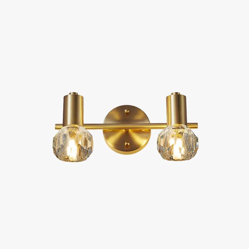 Modern Crystal Gold Bathroom Wall Lights - Elegant Vanity Sconces for Bathroom, Powder Room & Spa Lighting - Perfect for Home Decor and Relaxation