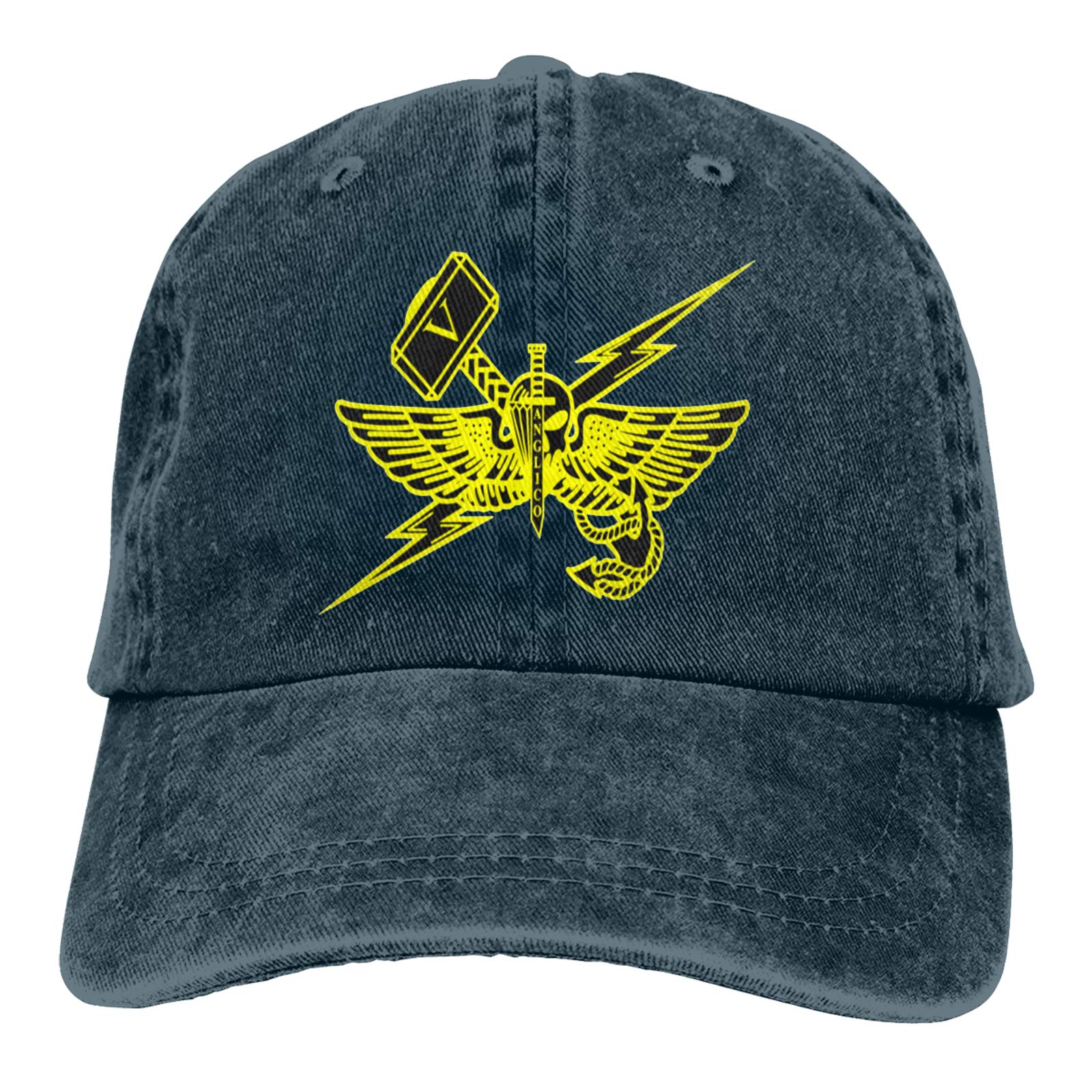 5th Anglico Cowboy Hat for Men - Vintage Denim Dad Hat & Baseball Cap - Adjustable Plain Fit Unisex Hat for Outdoor, Rodeo, Music Festivals and Casual Wear