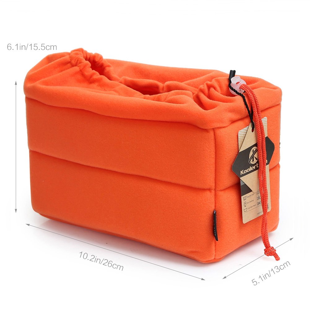 Koolertron Shockproof Padded DSLR Camera Bag Insert - Compatible with Sony Nikon DSLR Cameras & Flash Lights - Perfect for Travel, Photography & Equipment Protection