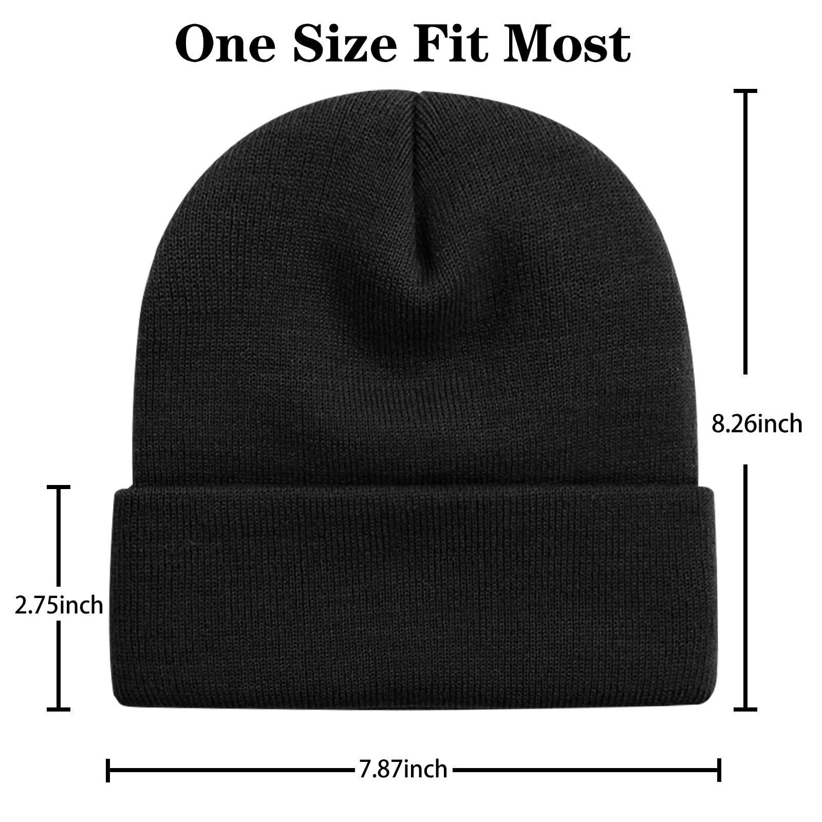 ZOORON Warm Knit Beanies for Men & Women - Winter Cuffed Hats for Cold Weather - Cozy & Stylish for Outdoor Activities, Skiing, and Snowboarding