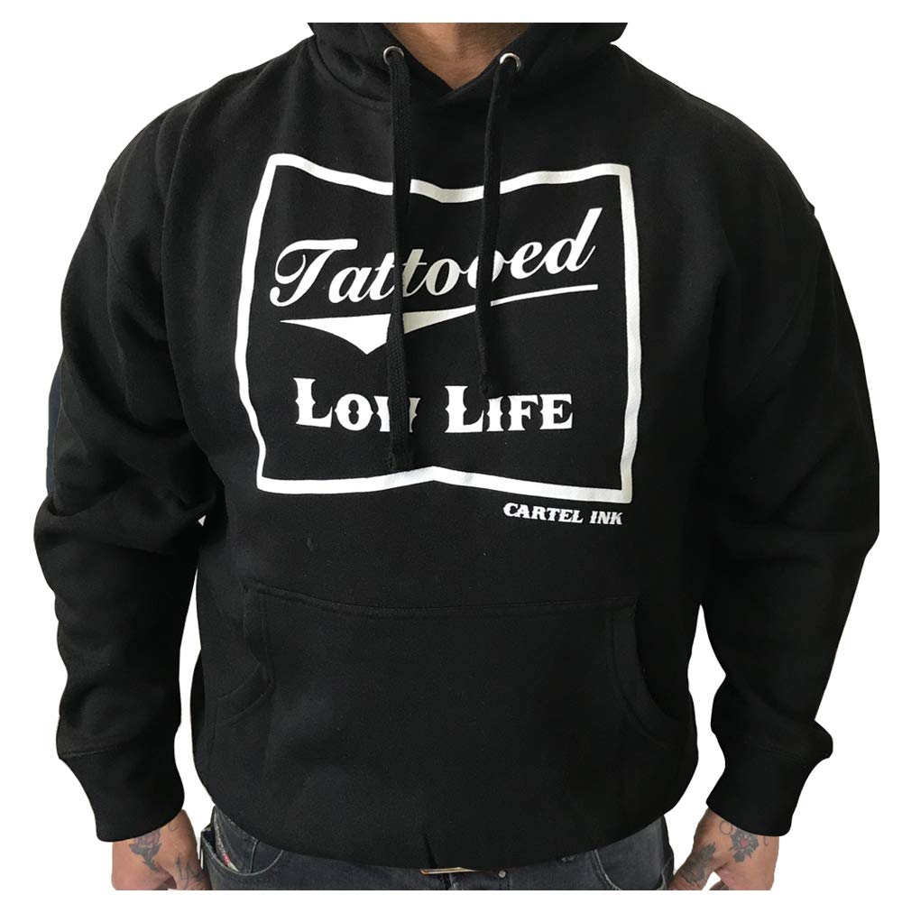 Cartel Ink Tattoo Hoodie - Low Life Pullover for Streetwear & Urban Fashion