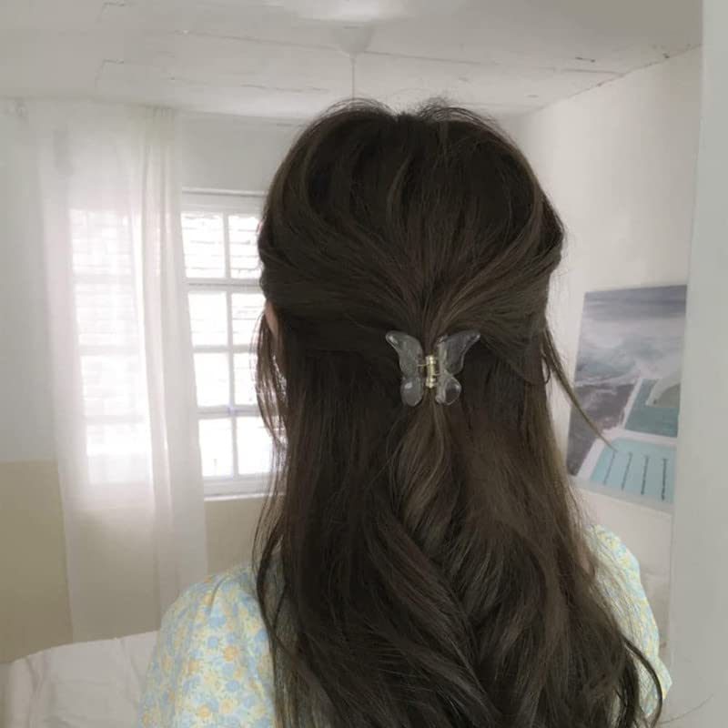 FAMEZA 4-Pack Butterfly Claw Hair Clips for Women & Girls - 2.36 Inch Hair Clips for Thick & Medium Hair - Cute Butterfly Hair Accessories for School, Work, Parties & Everyday Styling