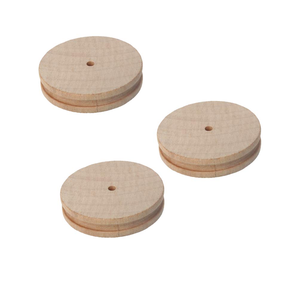 Utoolmart 3-Piece Polished Round Wood Leather Edge Burnisher Set - Smooth Wooden Edge Finishing Tool for Leather Crafting & DIY Projects | Perfect for Leather Edge Polishing, Beveling & Professional Leatherworking