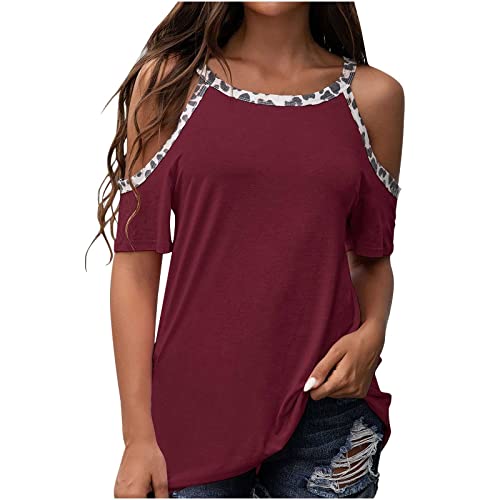 Women's Casual Leopard Print Short Sleeve Blouse - Soft Loose Fit Summer T-Shirt Top | Cute Pullover Shirts for Everyday Wear, Date Night & Office Outfits
