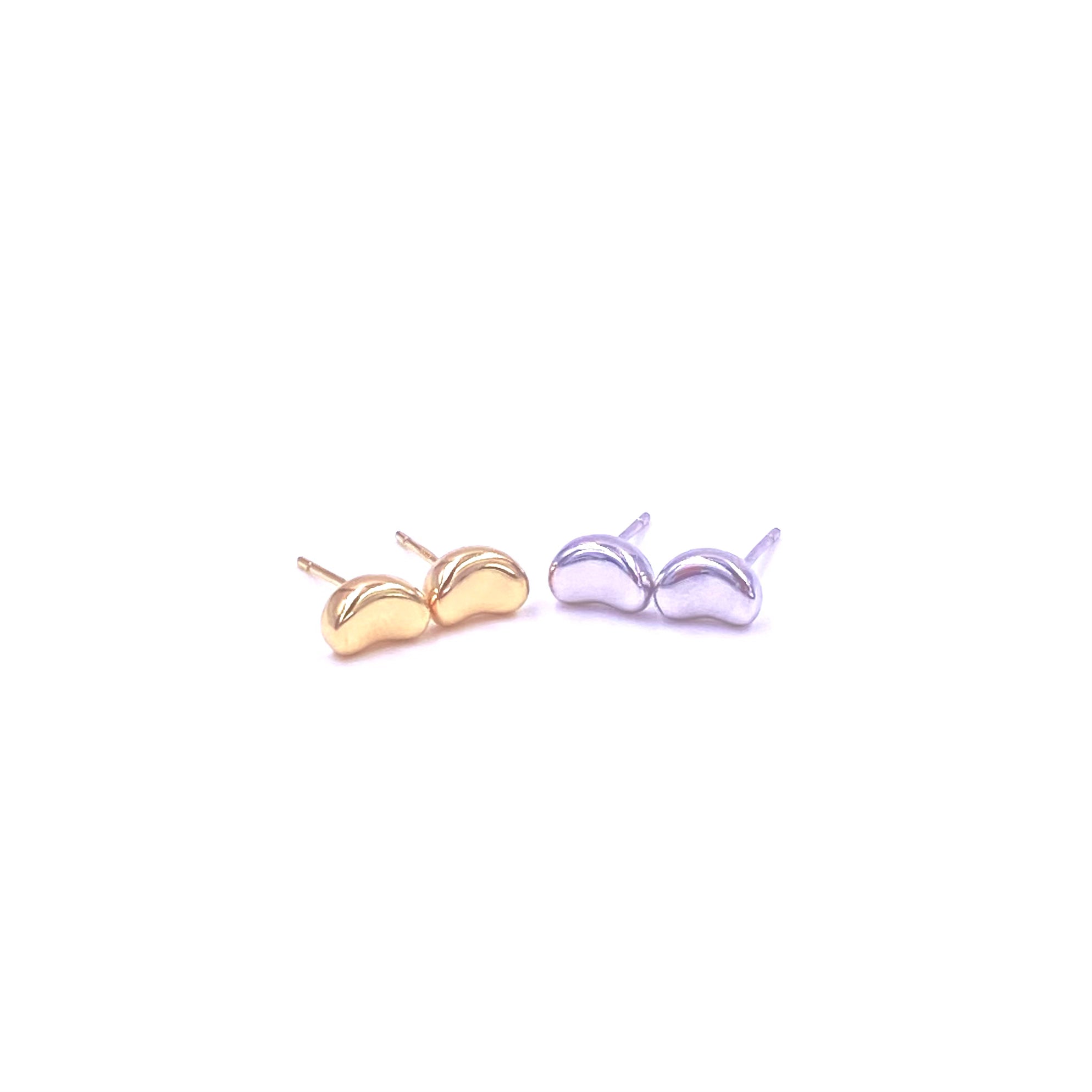 Sterling Silver Gold Plated Bean Design Earrings for Women - Elegant Dangle Earrings for Party, Wedding & Everyday Wear