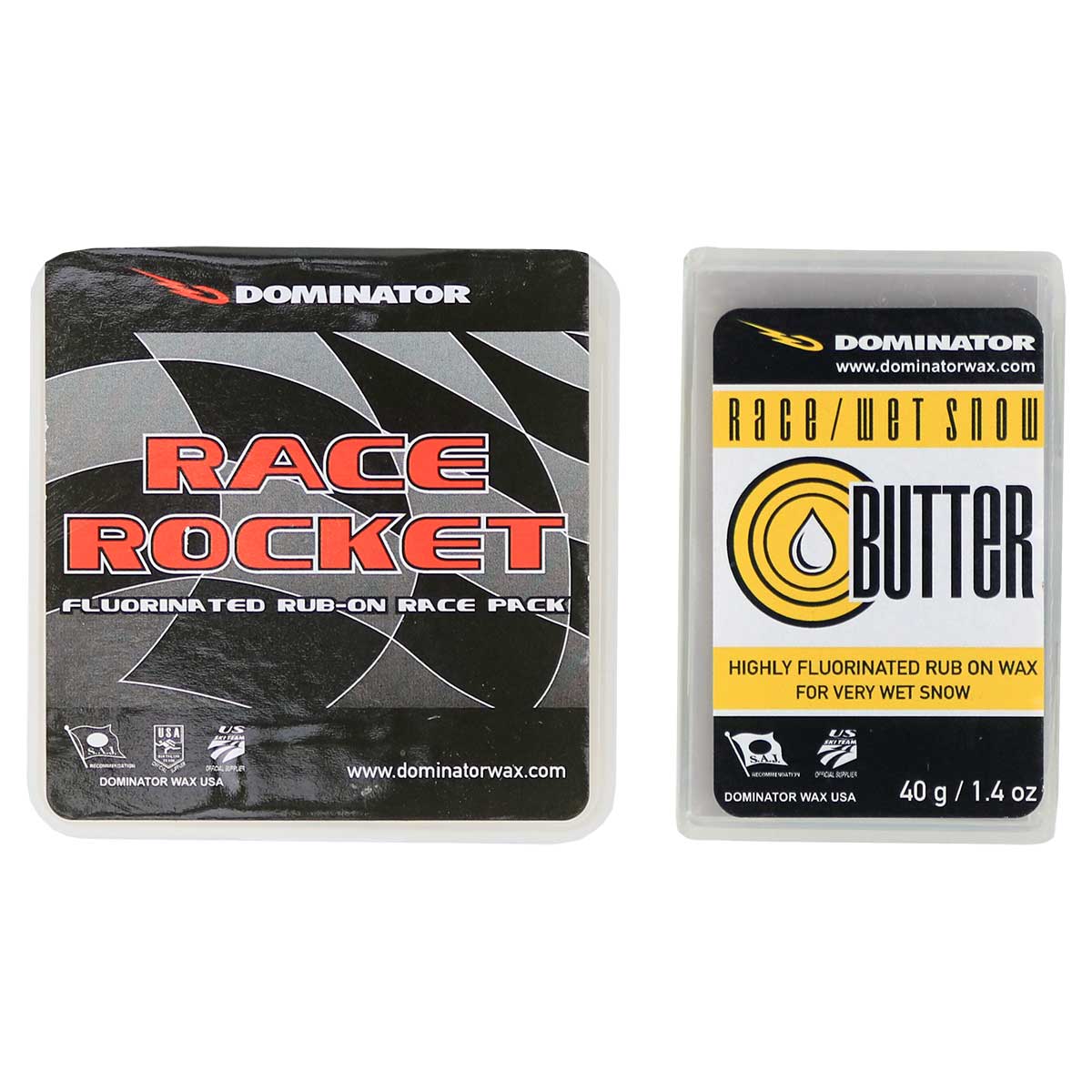 Dominator Fluorocarbon Race Wax - High Performance Ski & Snowboard Wax for Speed & Durability - Perfect for Competitive Racing & All-Mountain Riding
