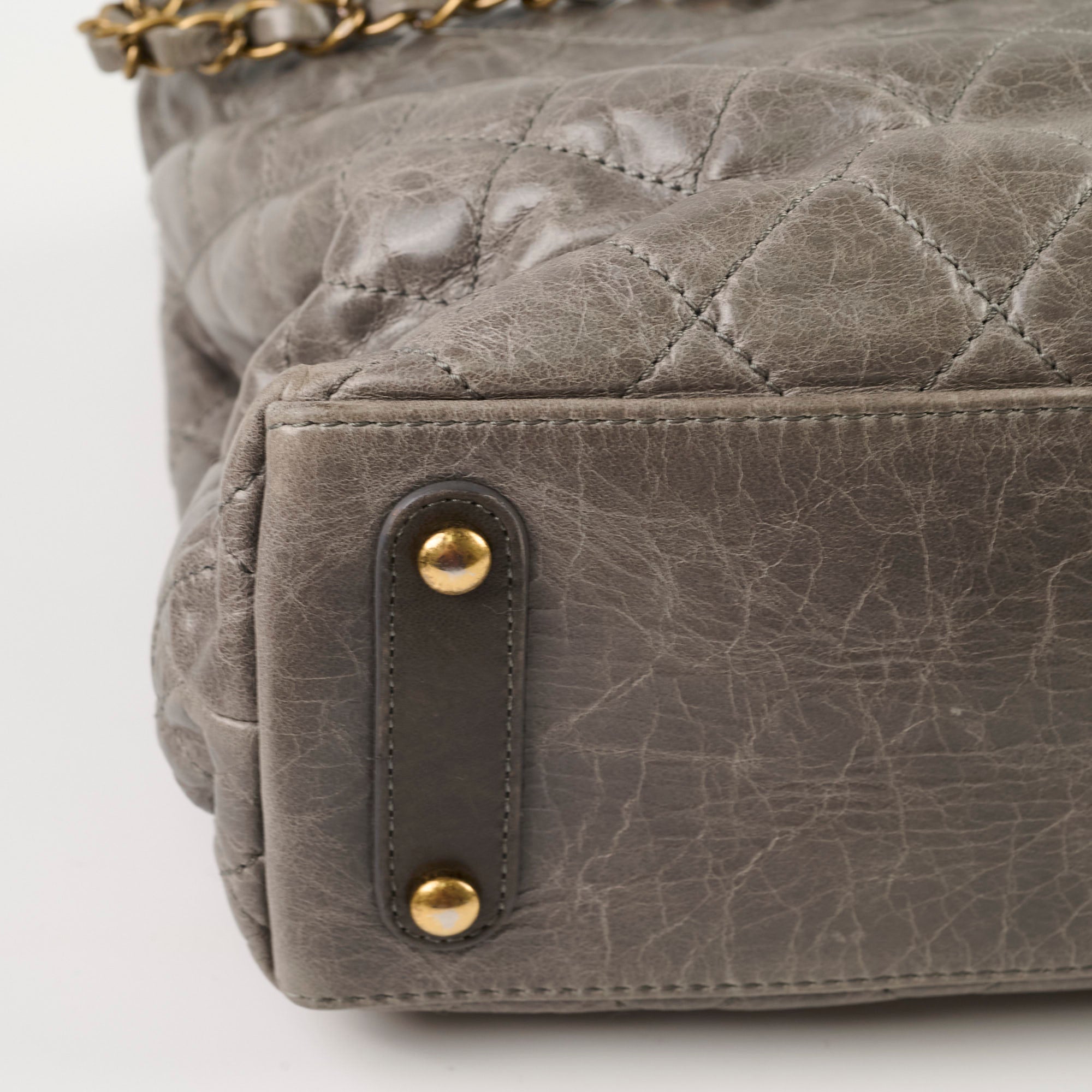 Chanel Quilted Leather & Stingray Handbag - Grey 16 Series Tote Bag for Women | Luxury Designer Shoulder Bag for Work, Travel & Everyday Use