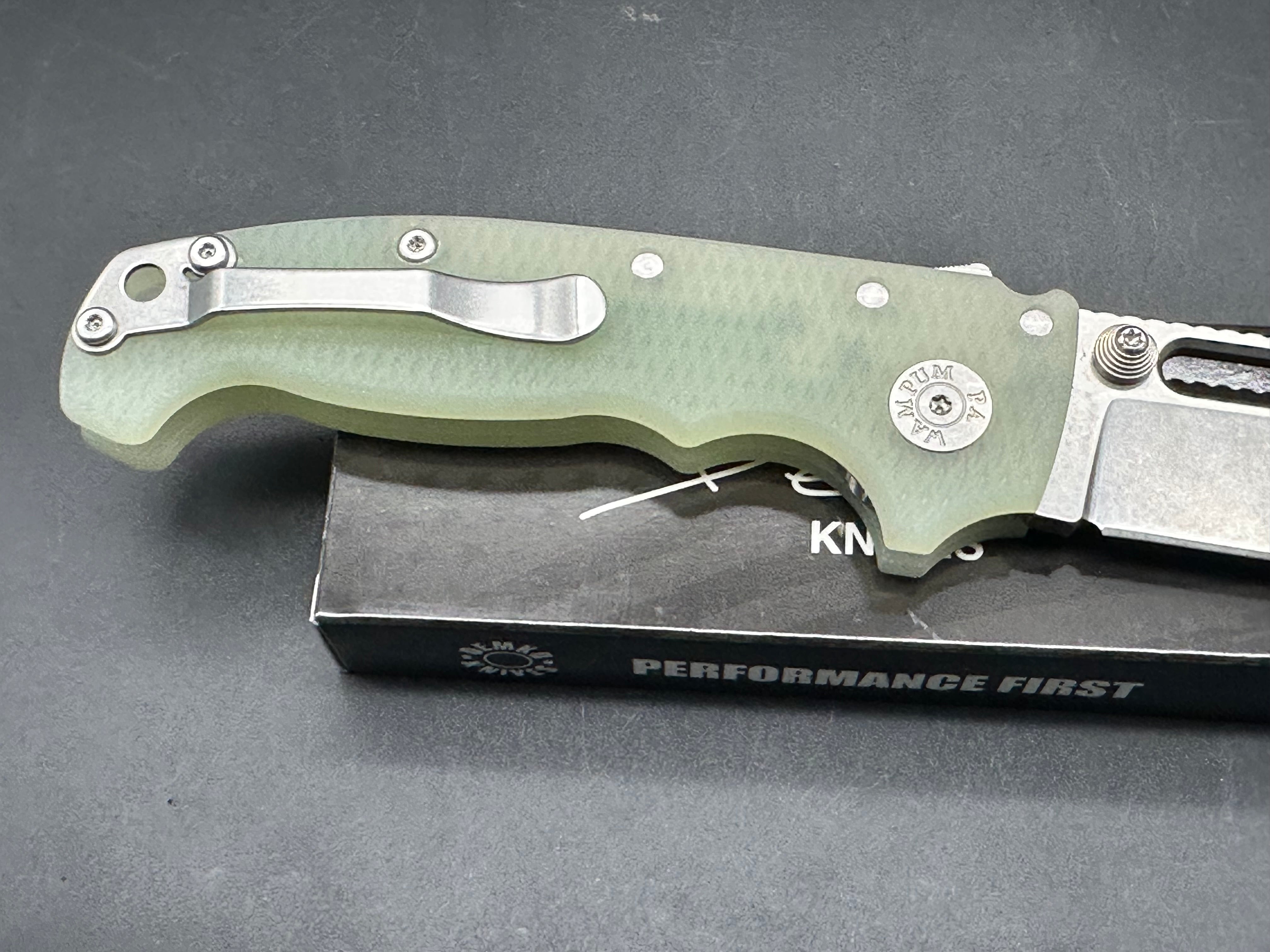 Demko ADMG20NATG10 KJB Folding Knife - Natural G10 Handle, 20CV Steel Blade - EDC, Outdoor, Camping & Survival Gear