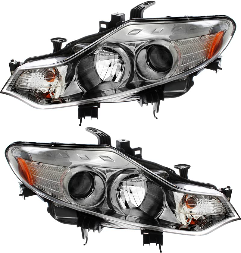 Nissan Murano Headlights Replacement Set - Halogen Headlamp Assembly for Driver & Passenger Side (2009-2014 Models) - Perfect for Night Driving & Foggy Conditions