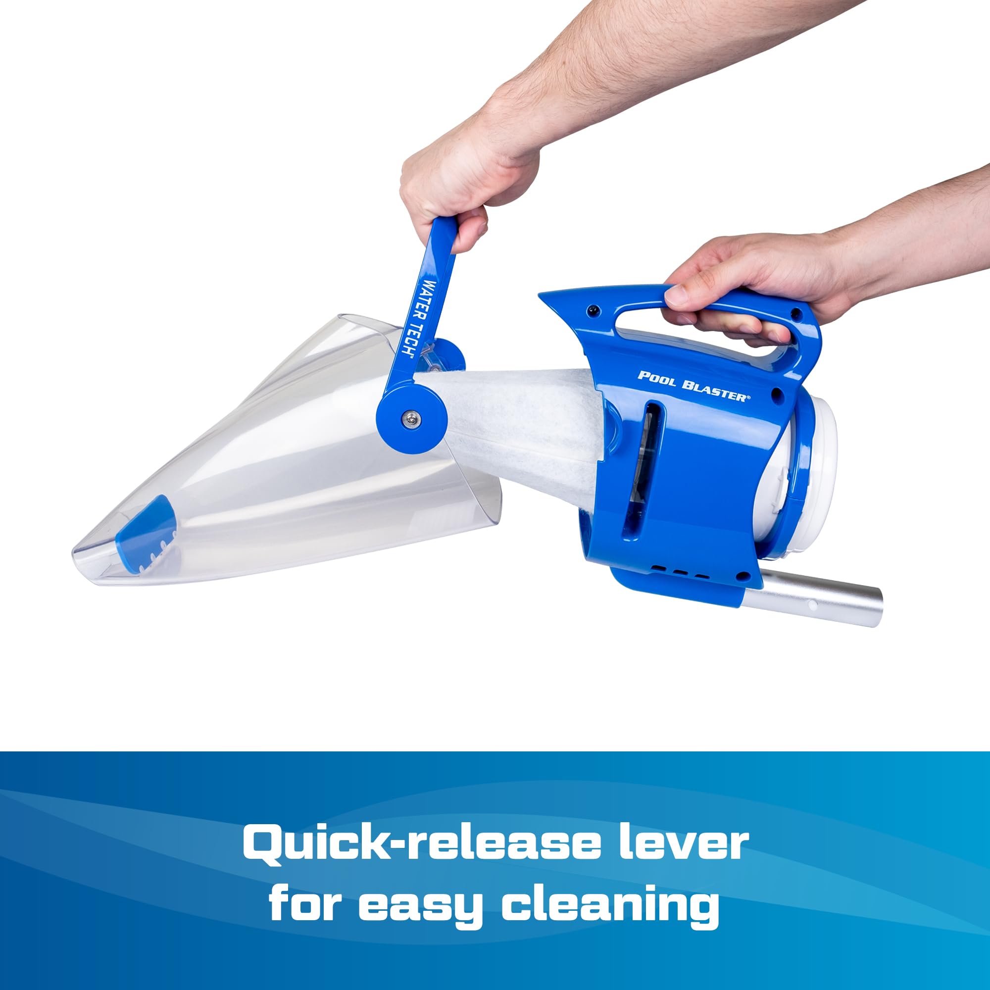 POOL BLASTER Centennial Cordless Pool Vacuum with Pole Set - XL Debris Capacity & Advanced Filtration, Handheld Rechargeable Pool Cleaner for Sand, Silt & Leaves in Inground & Above Ground Pools | Perfect for Quick Pool Maintenance & Seasonal Cleaning