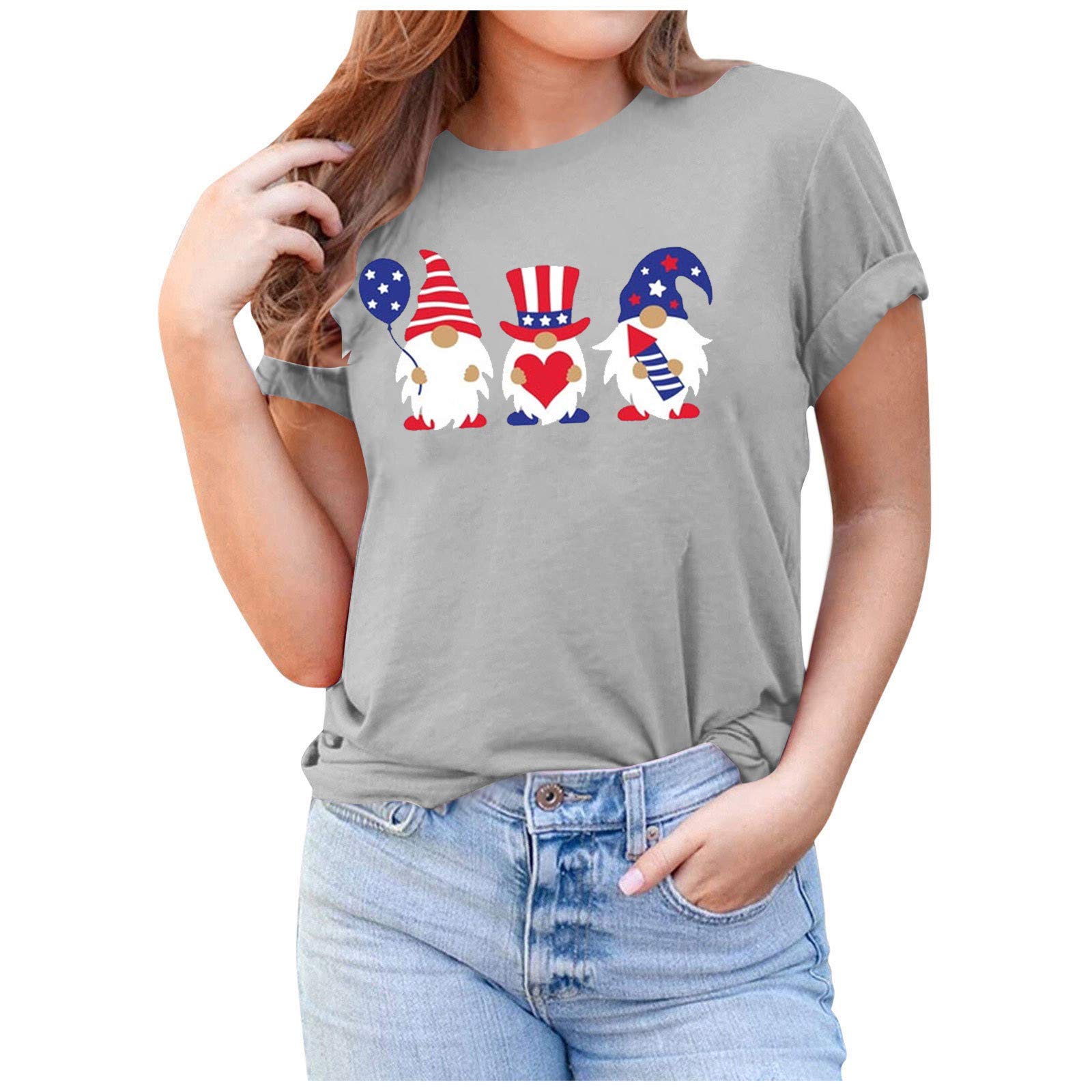 **4th of July Shirts for Women - Patriotic Plus Size T-Shirts & Outfits - Independence Day Celebration Apparel**    *(Perfect for BBQ Parties, Fireworks Shows & Summer Festivals)*