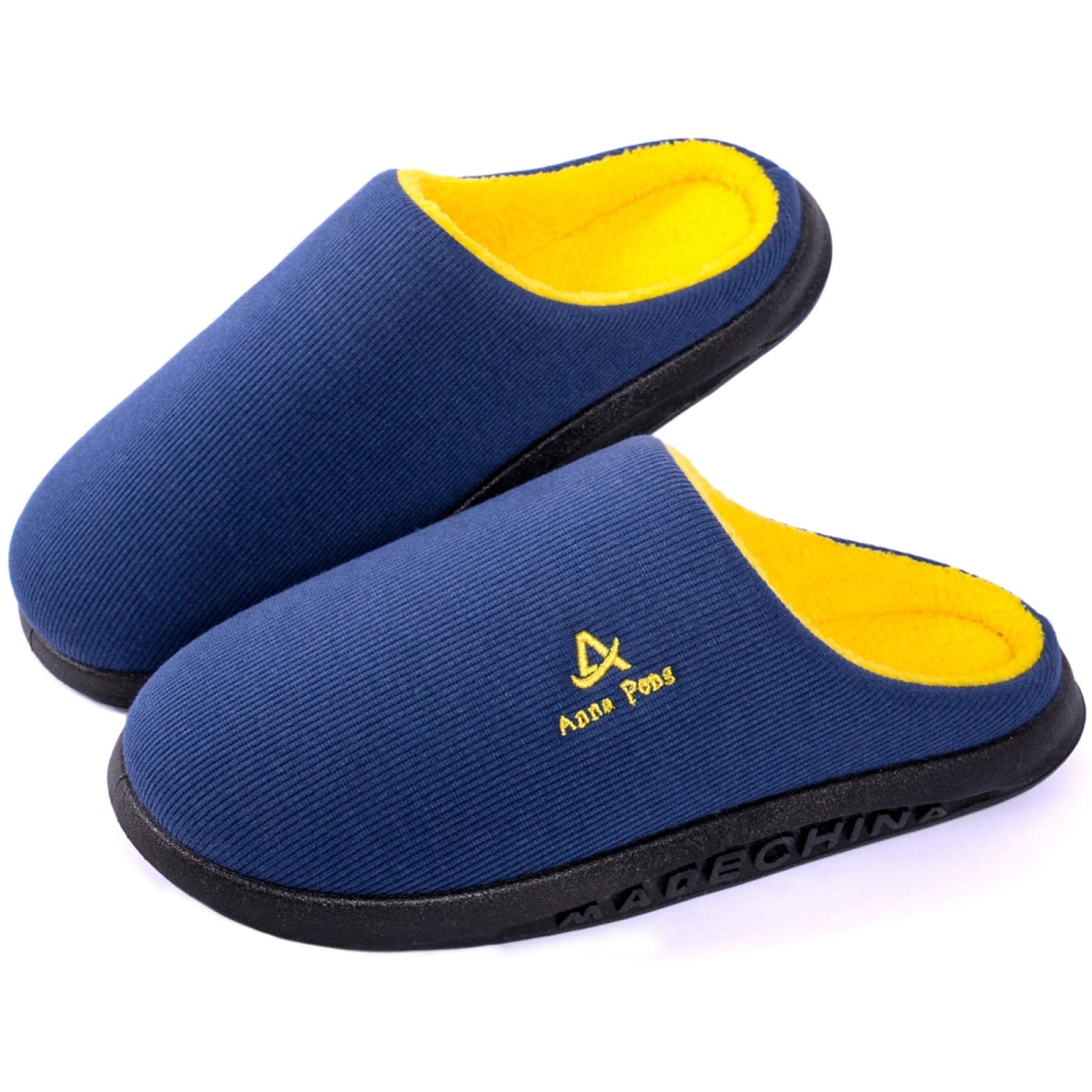 **Men's Memory Foam Slippers - Comfortable & Warm Indoor House Shoes for Relaxing at Home - Perfect for Lounging, Winter Wear & Cozy Evenings**