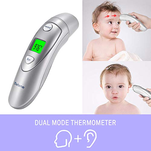 Metene Infrared Digital Thermometer for Adults - Fast & Accurate Forehead Temperature Reading - Perfect for Home, Office, and Travel Use