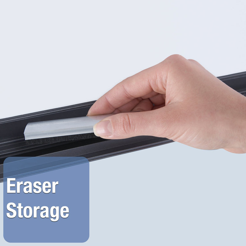 Customizable Whiteboard with Graphite Frame - Perfect for Home Office, Classroom & Meeting Room Organization & Planning
