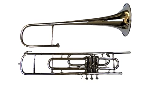 Nickel Silver Halloween-07 Bb Trombone with Free Hard Case & Mouthpiece - Perfect for Halloween Performances, School Bands & Jazz Ensembles