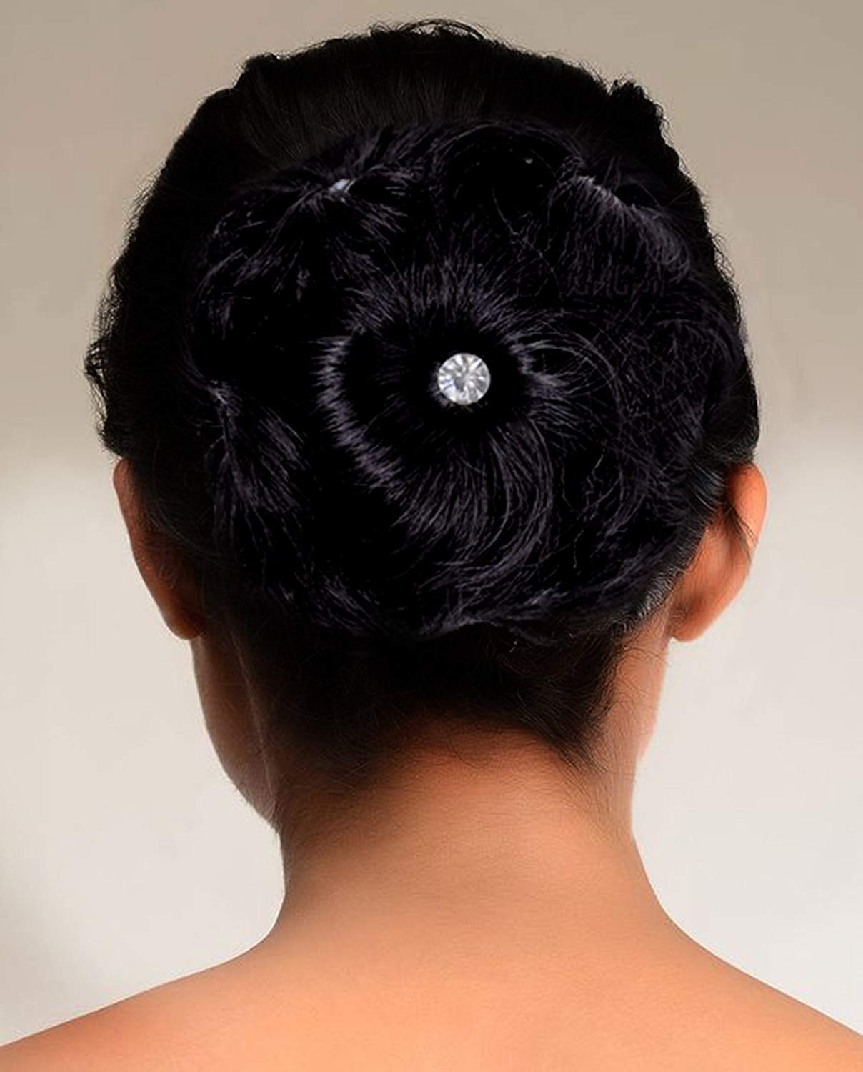 SIYAA Hair Extension Juda Maker for Girls & Women - Natural Black Artificial Juda Bun for a Realistic Look | Perfect for Parties, Weddings & Everyday Styling