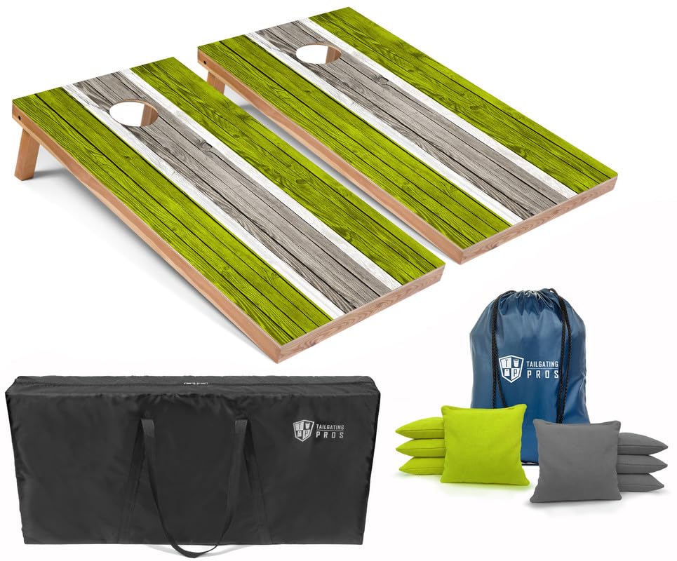 Premium LED Cornhole Board Set with Built-in Multicolor Lights - 4'x2' Regulation Size, Includes 8 Bean Bags & Carrying Case - Perfect for Tailgating, Backyard Parties, and Outdoor Game Nights