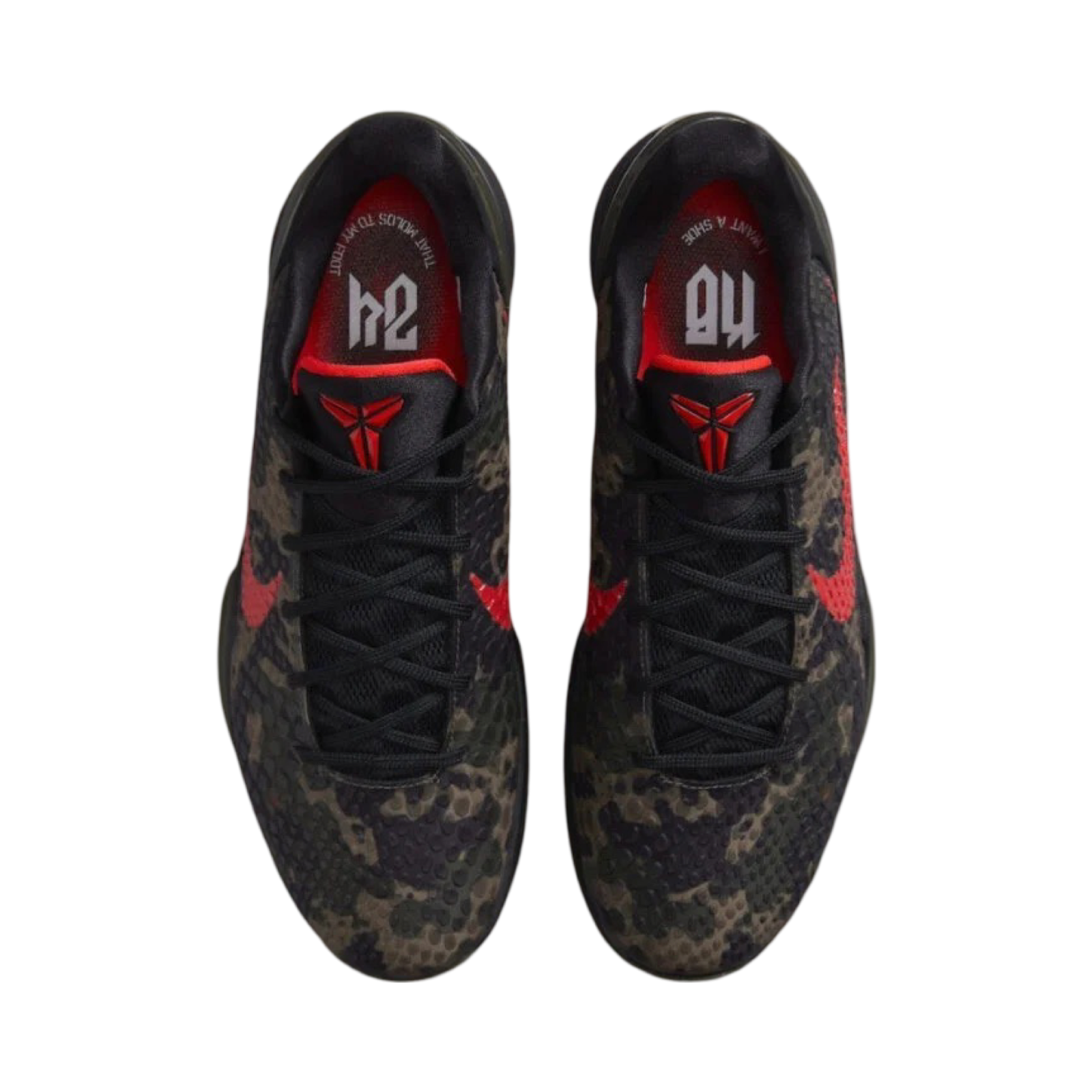 Nike Kobe 6 Protro Basketball Shoes - Italian Camo Black Crimson Bog Khale - Performance Sneakers for Court Play & Streetwear Fashion