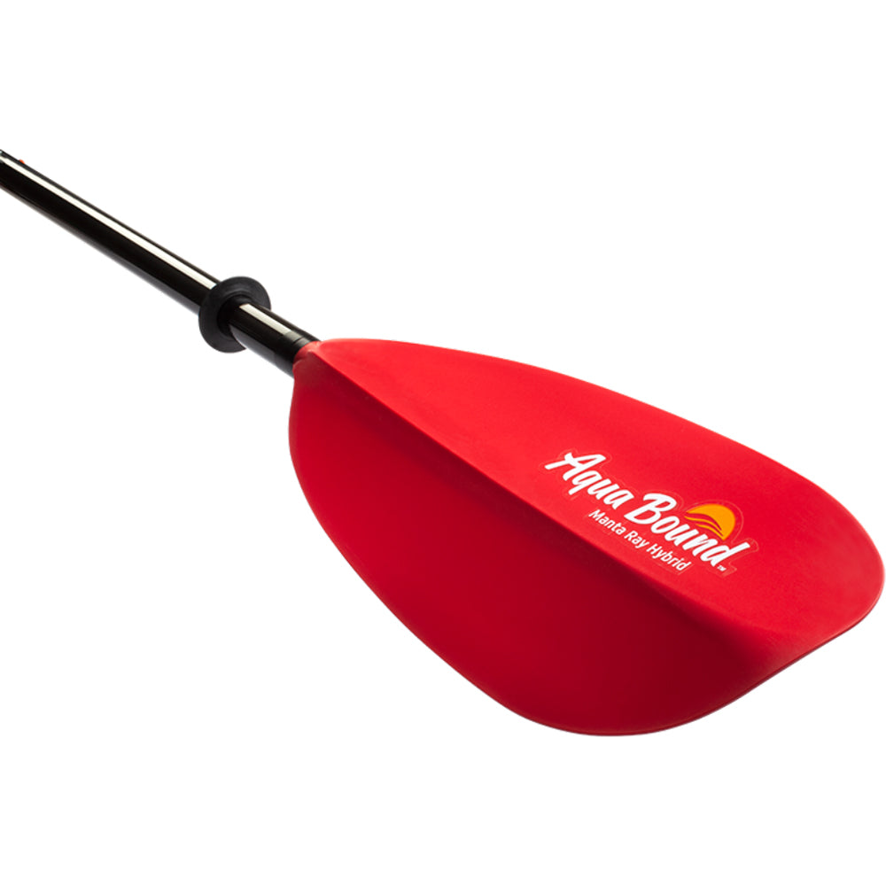 Aqua Bound Manta Ray Hybrid Posi Lock 2-Piece Kayak Paddle - Lightweight Carbon Fiber Shaft with Durable Nylon Blades - Perfect for Touring, Fishing & Recreational Kayaking