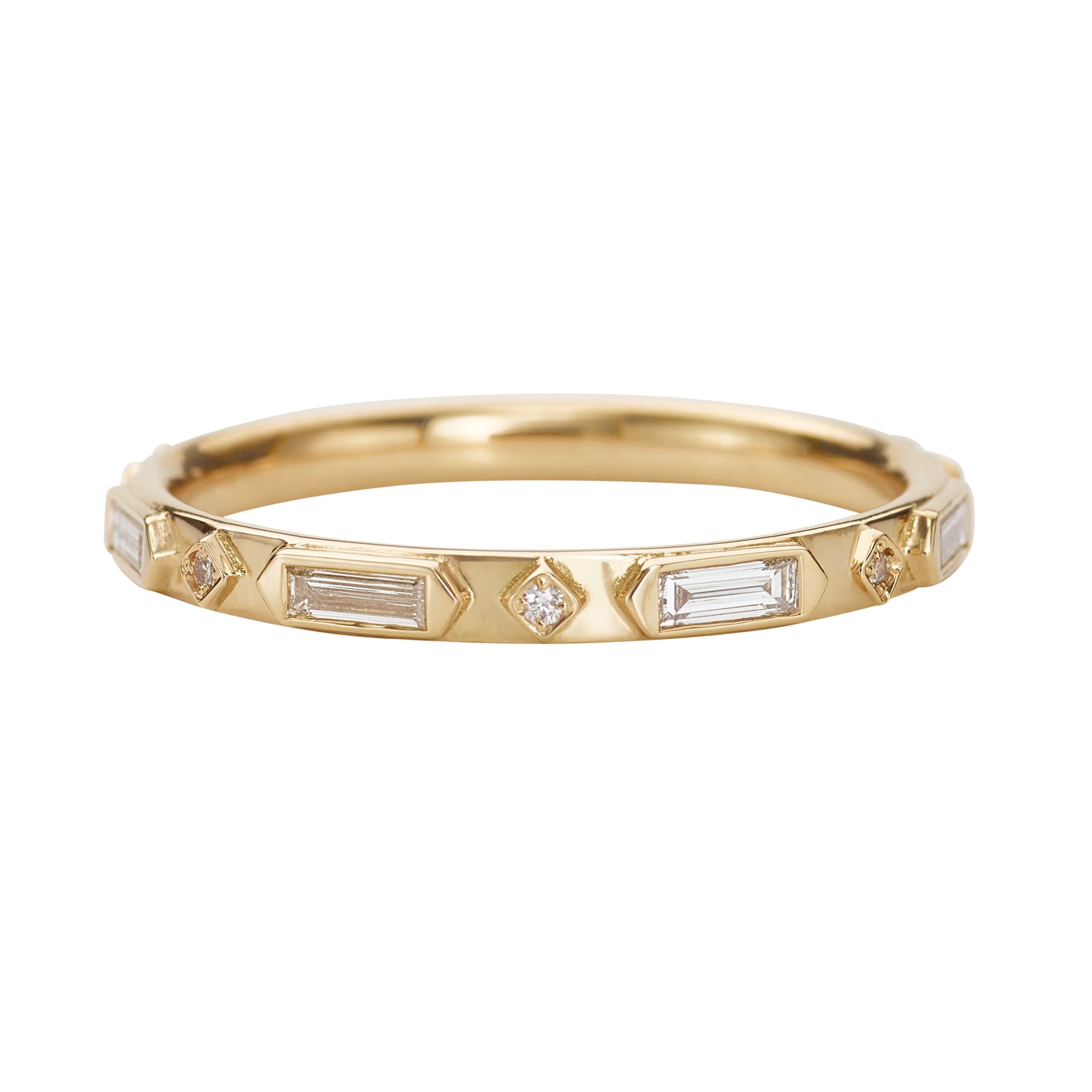 Art Deco Diamond Wedding Band for Women - Geometric Diamond Engagement Ring - Vintage Style Wedding Jewelry Gift for Brides, Anniversaries & Special Occasions