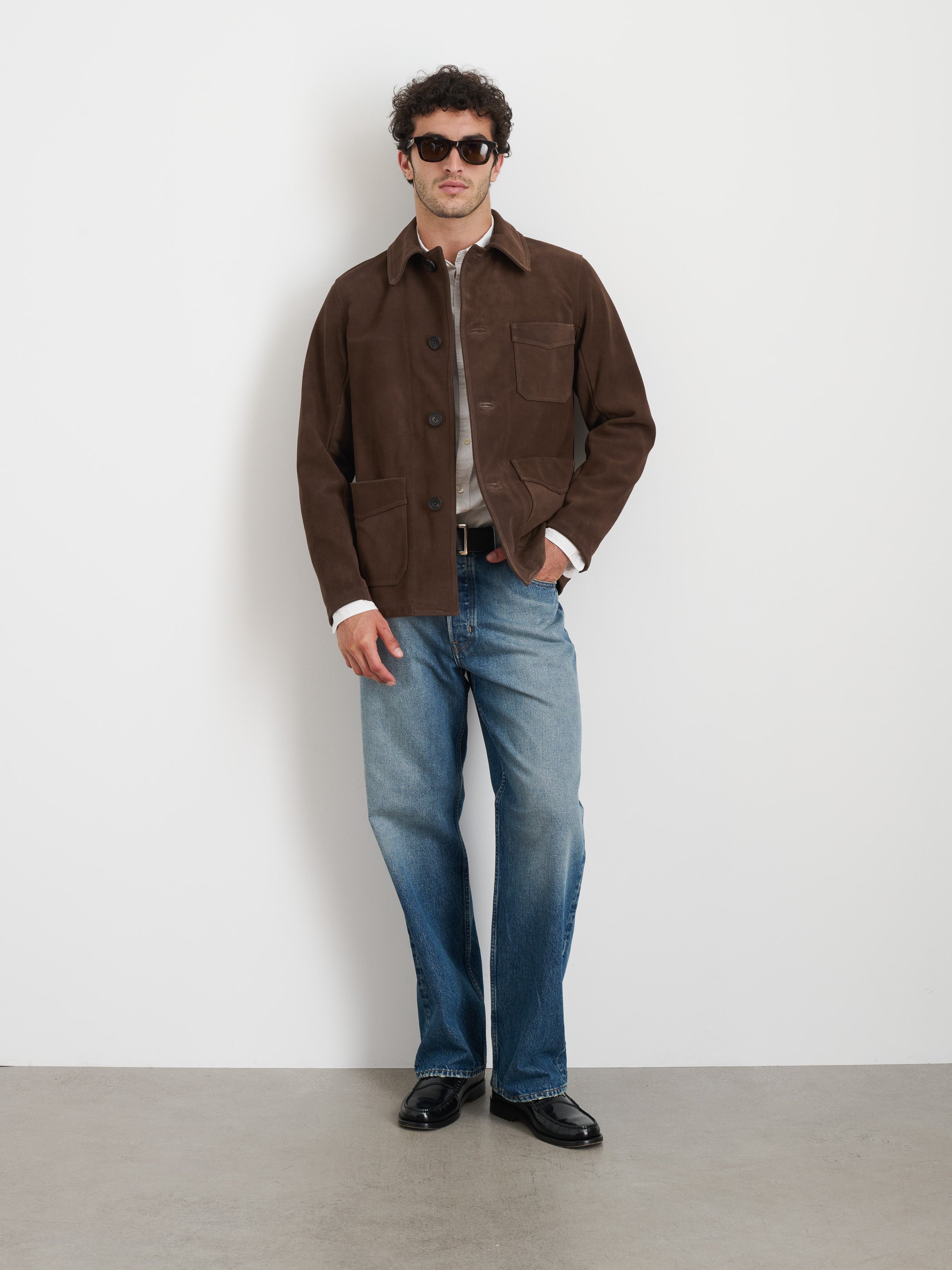 Premium Suede Work Jacket by Owen Barry x Alex Mill - Stylish & Durable Men's Outerwear for Workwear & Casual Fashion
