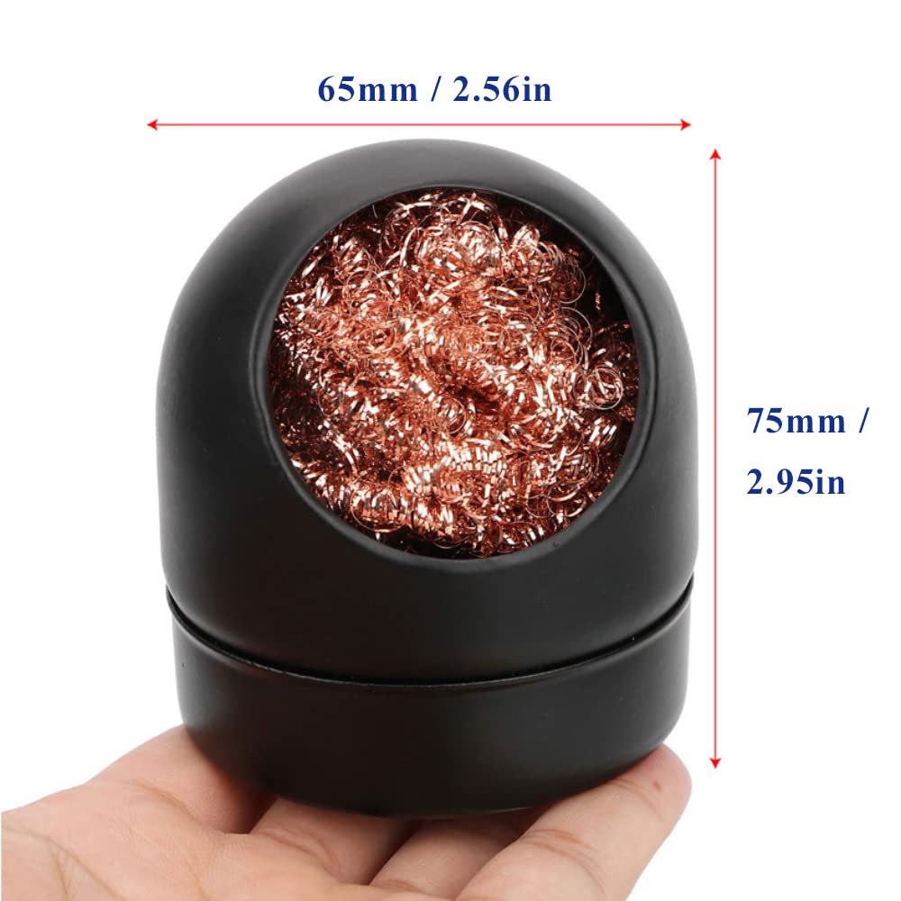 Portable Soldering Iron Tip Cleaner with Metal Base & Wire - for DIY & Electronics Repair