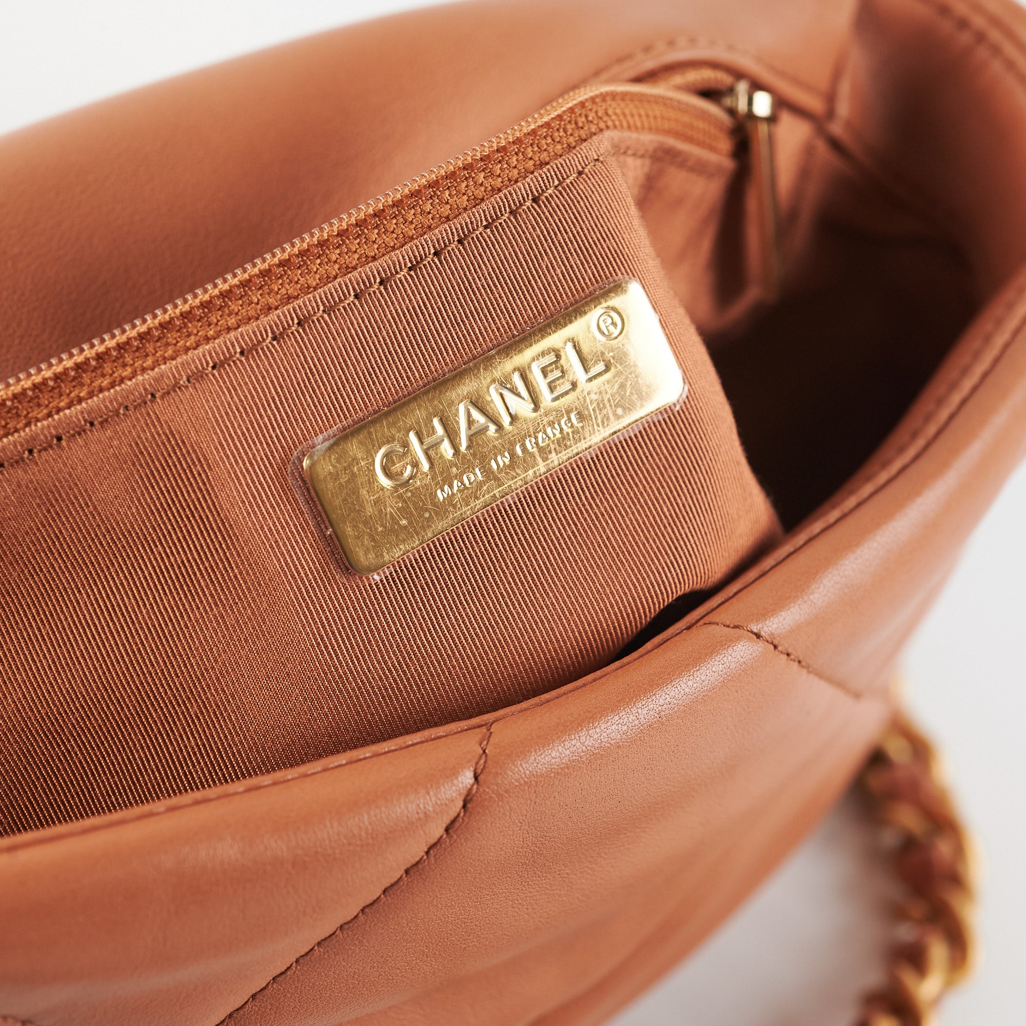 Chanel 19 Small Caramel 21P Handbag with Microchip - Luxury Designer Shoulder Bag for Women, Perfect for Daily Use, Work & Special Occasions