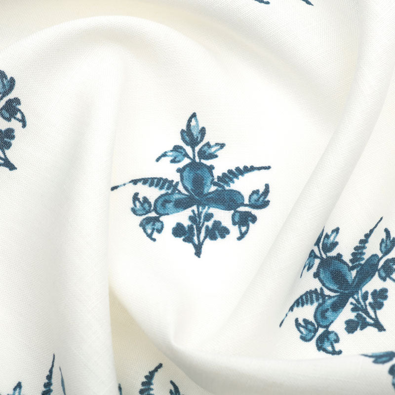 Premium Trifolium Clover Linen Fabric - Midnight on Ivory Color - Perfect for Home Decor, Upholstery & DIY Craft Projects