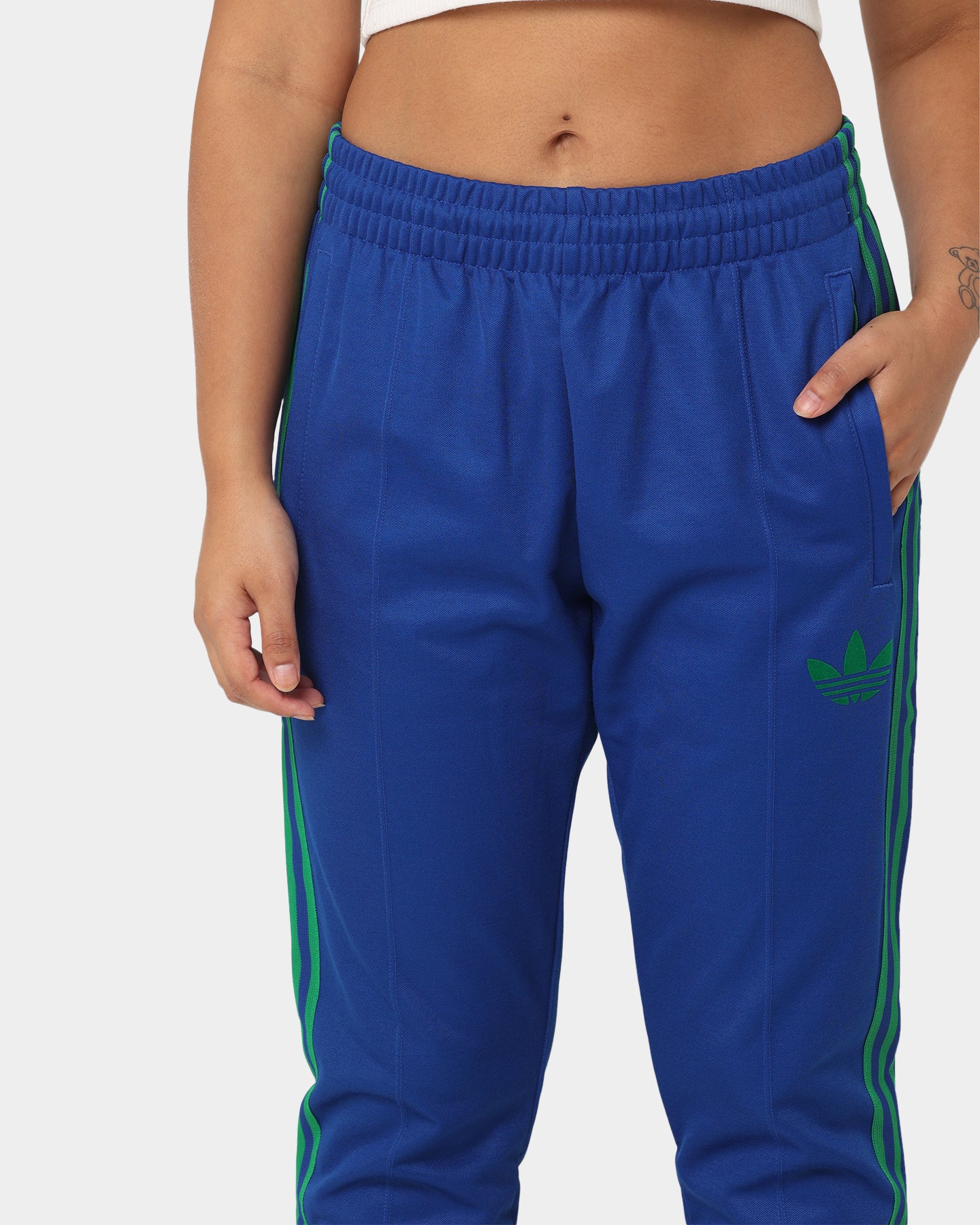 Adidas Adicolor Striped Trackpants for Men - Collegiate Royal Blue Athletic Joggers | Gym Workout, Running & Casual Streetwear