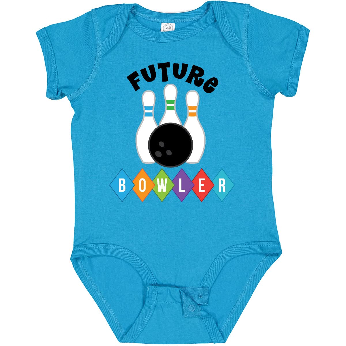 Inktastic Future Bowler Bowling Pins Baby Bodysuit - Cute & Comfortable Infant Outfit for Bowling Fans, Baby Showers & Family Events