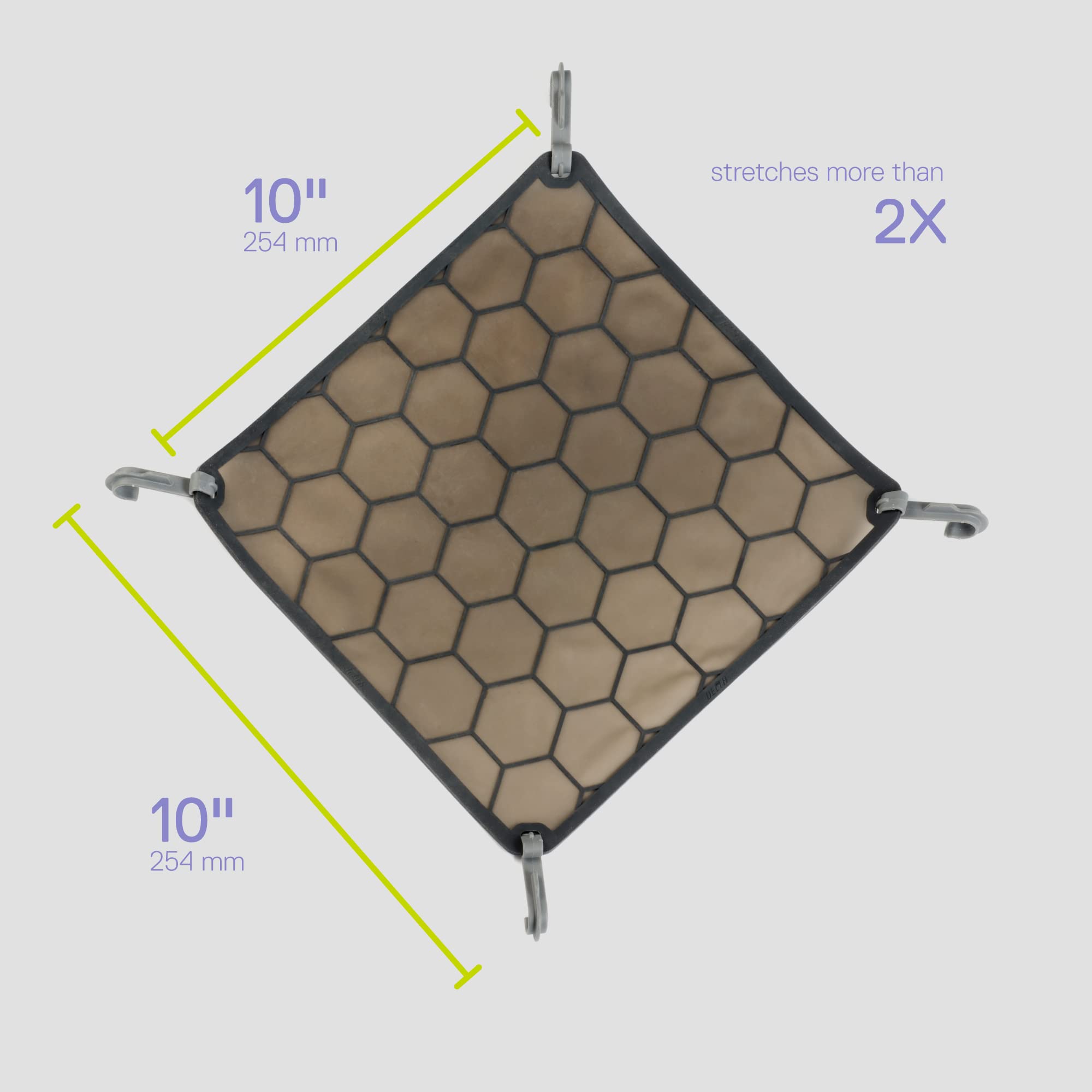 Delta Cycle Expandable Bungee Cargo Net with Hooks - Small Stretching Truck Bed Net for Securing Luggage, Sports Gear & Equipment - Perfect for Pickup Trucks, SUVs and Road Trips