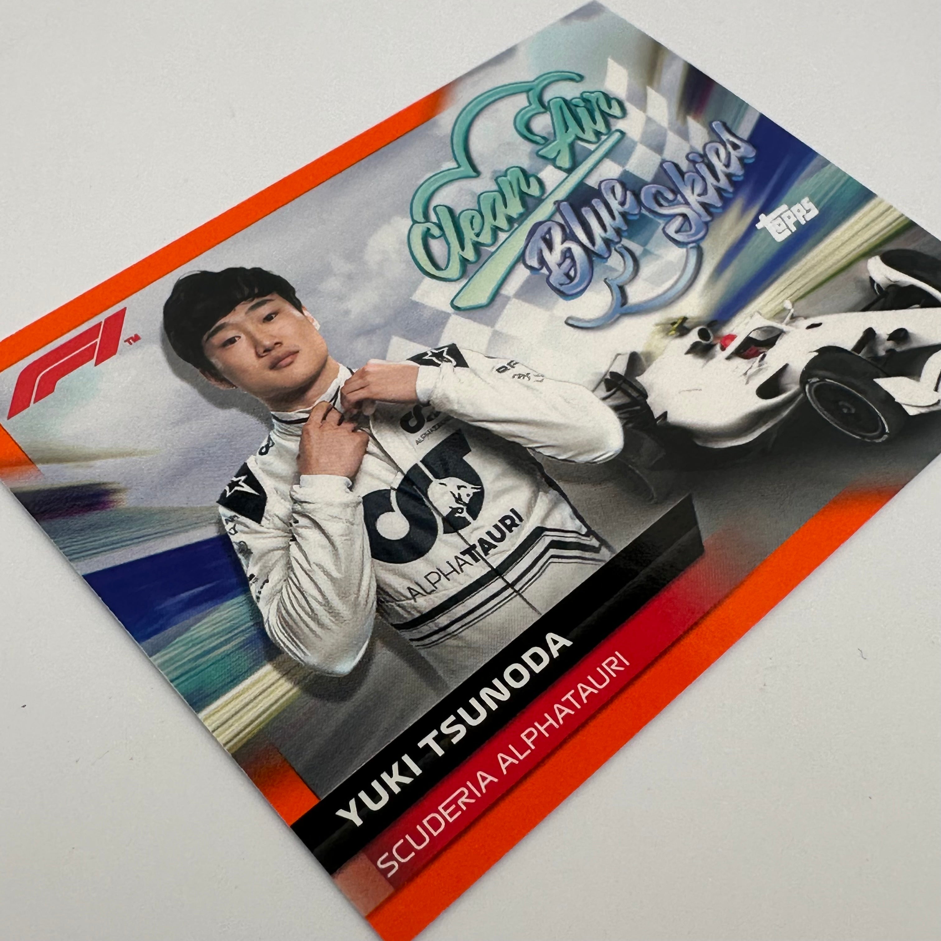 Yuki Tsunoda #CABSYT 5/25 Orange F1 Racing Merchandise - Support Clean Air & Blue Skies Initiative | Perfect for Formula 1 Fans and Eco-Conscious Collectors