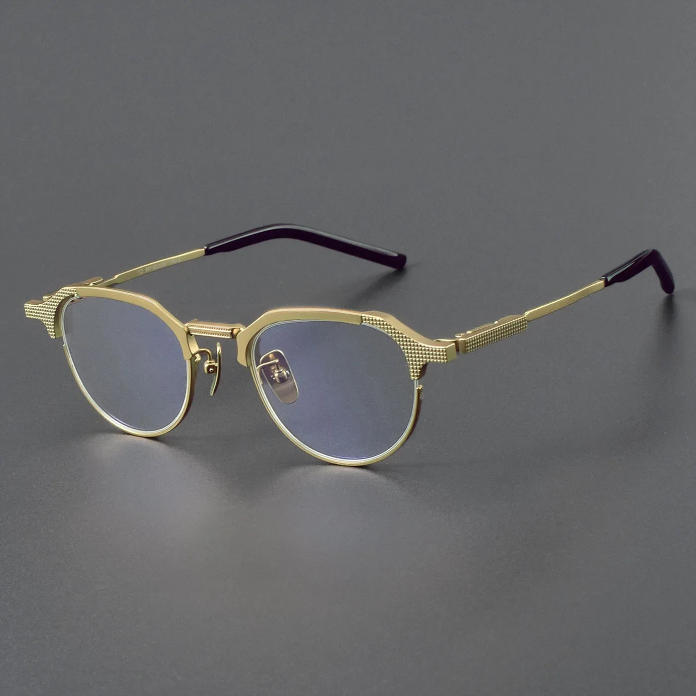 Stylish Aror Unisex Full Rim Flat Top Oval Brow Line Titanium Eyeglasses 4032 - Lightweight & Durable Frames for Work, Reading, and Everyday Fashion